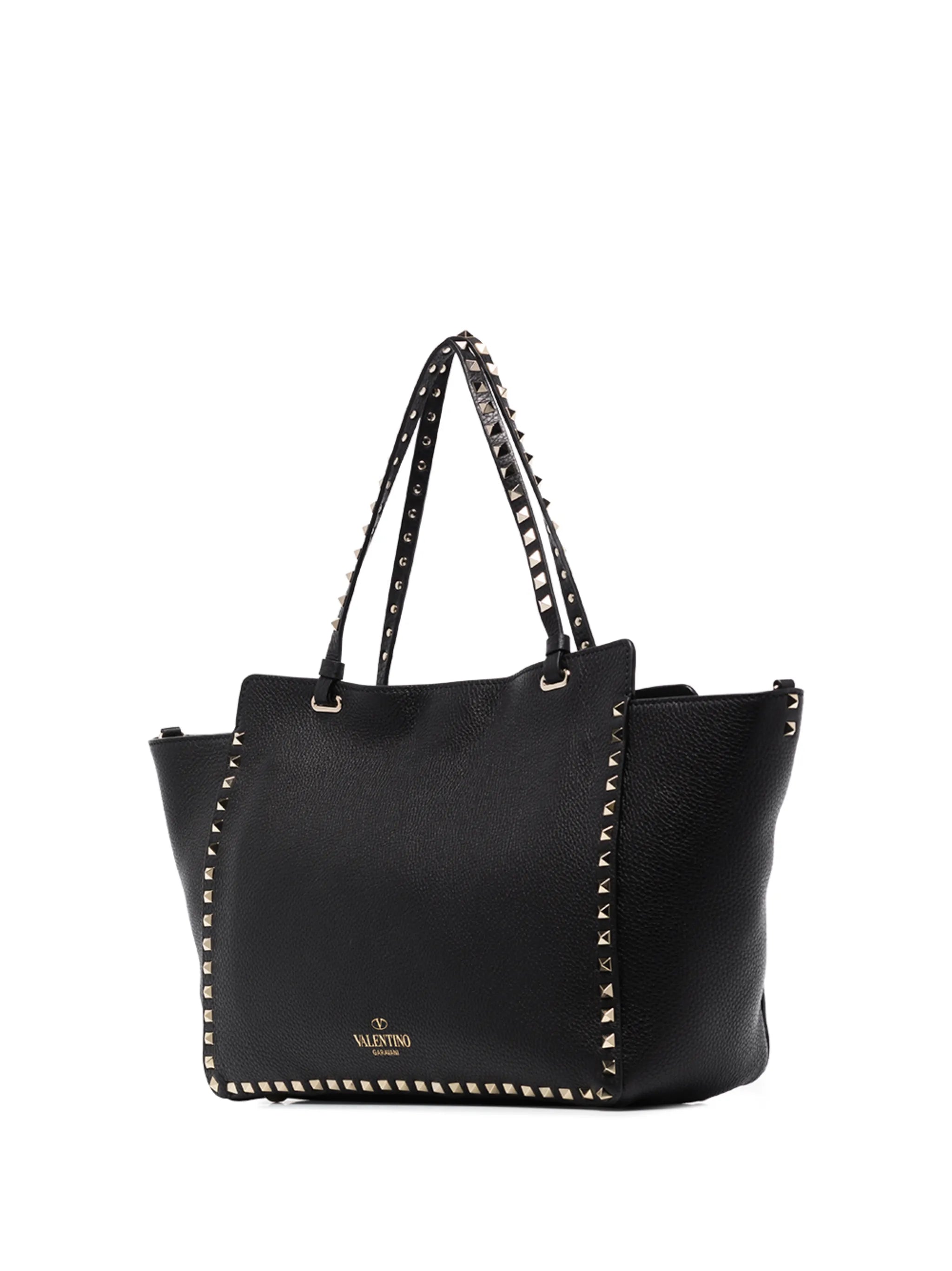 medium Rockstud leather tote