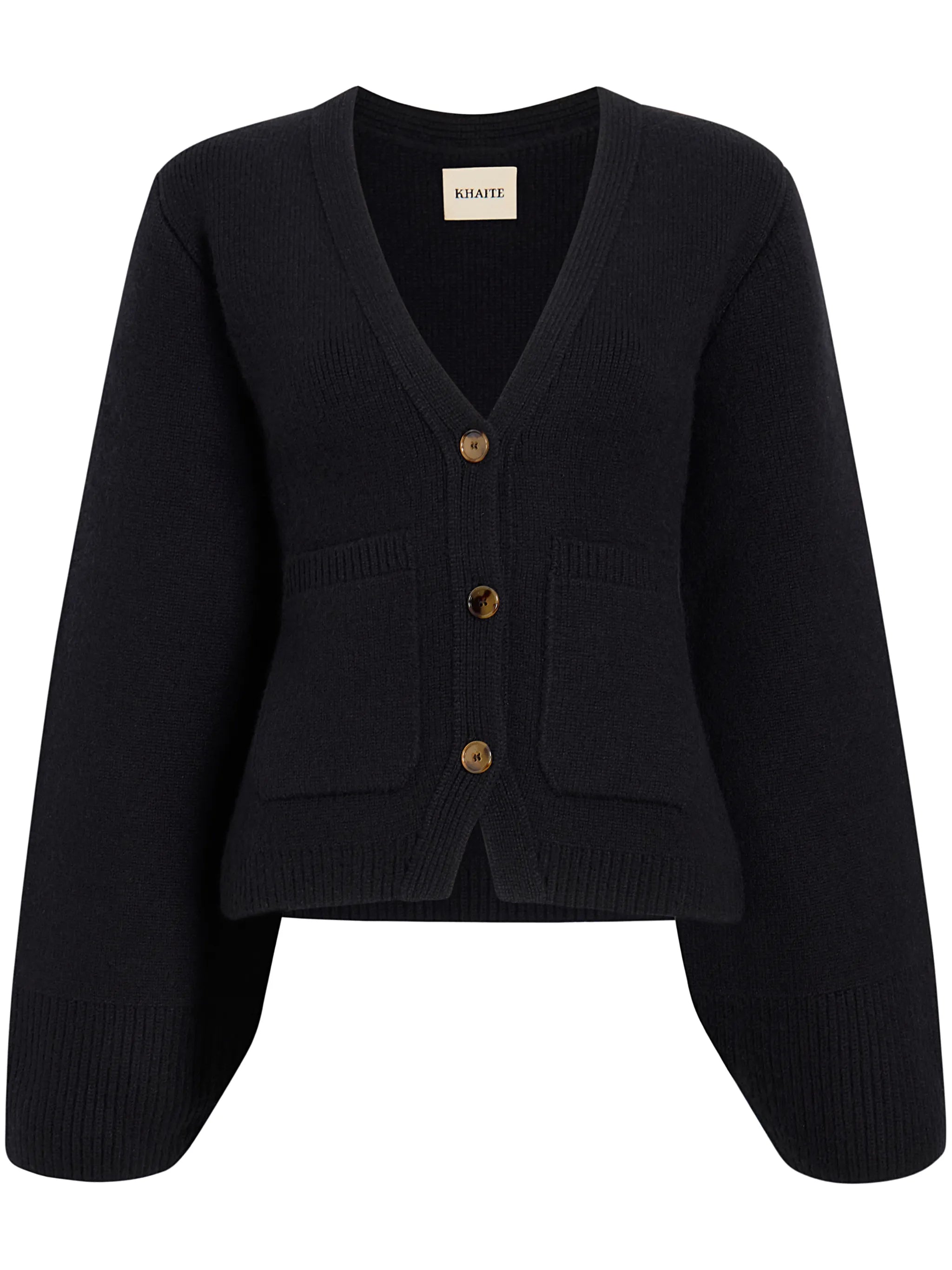 Scarlet flared-sleeve cashmere cardigan