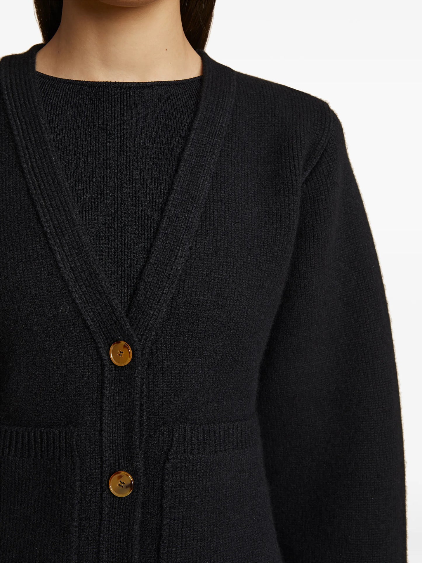 Scarlet flared-sleeve cashmere cardigan