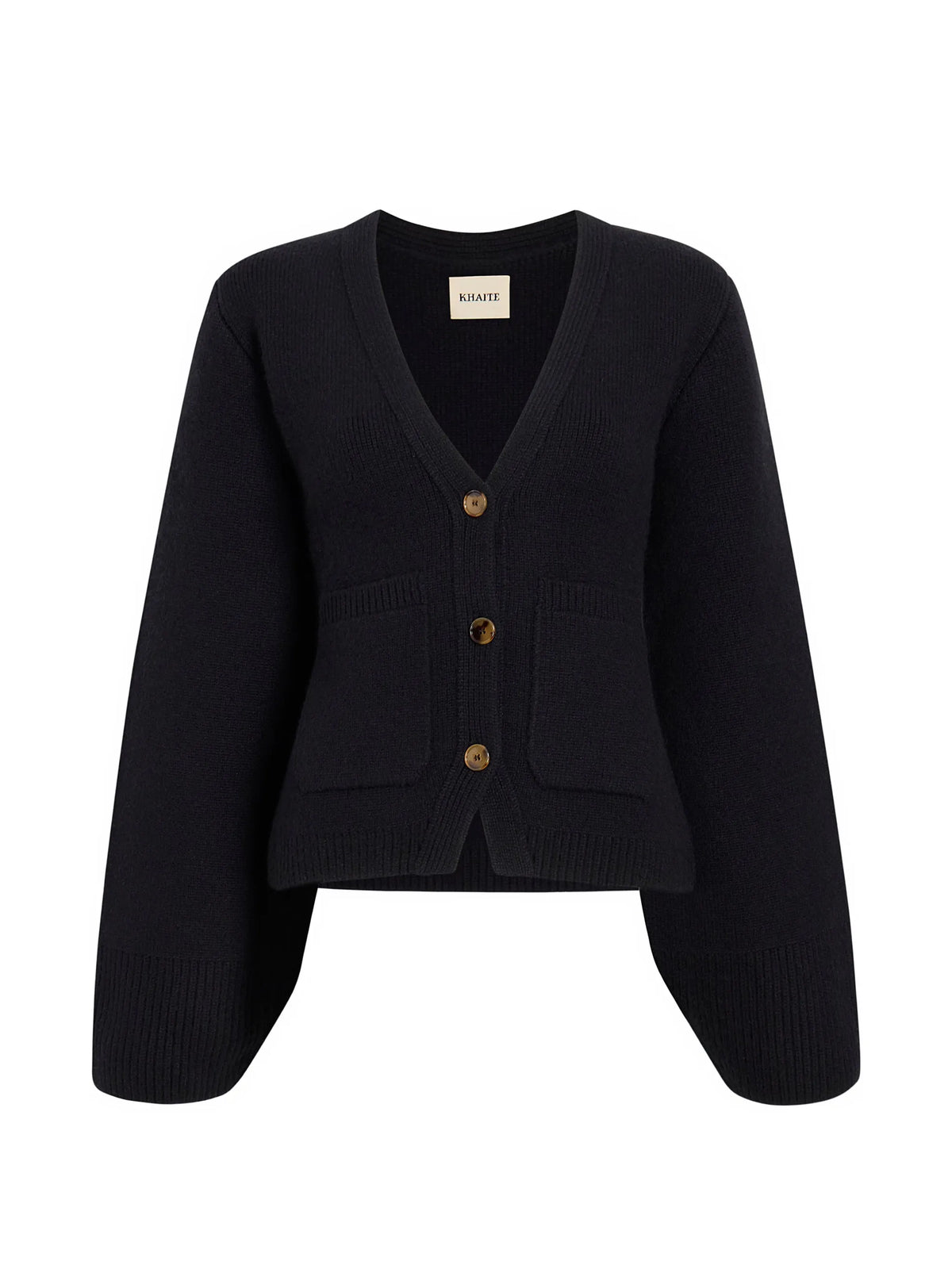 Scarlet flared-sleeve cashmere cardigan