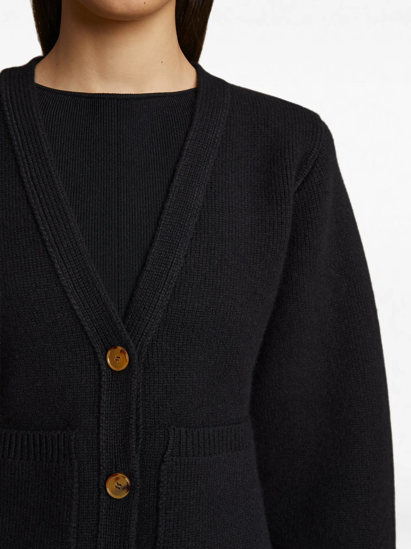 Scarlet flared-sleeve cashmere cardigan