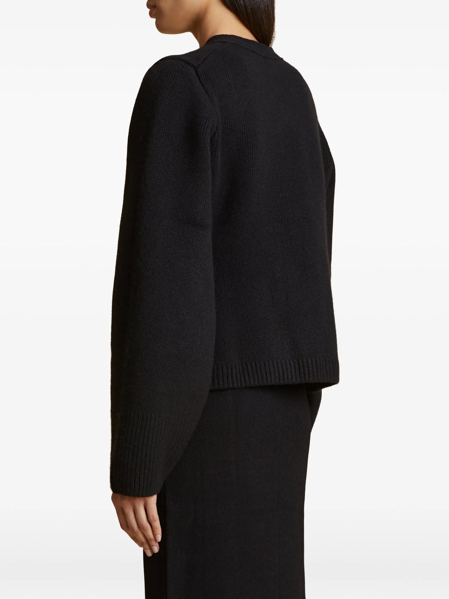 Scarlet flared-sleeve cashmere cardigan