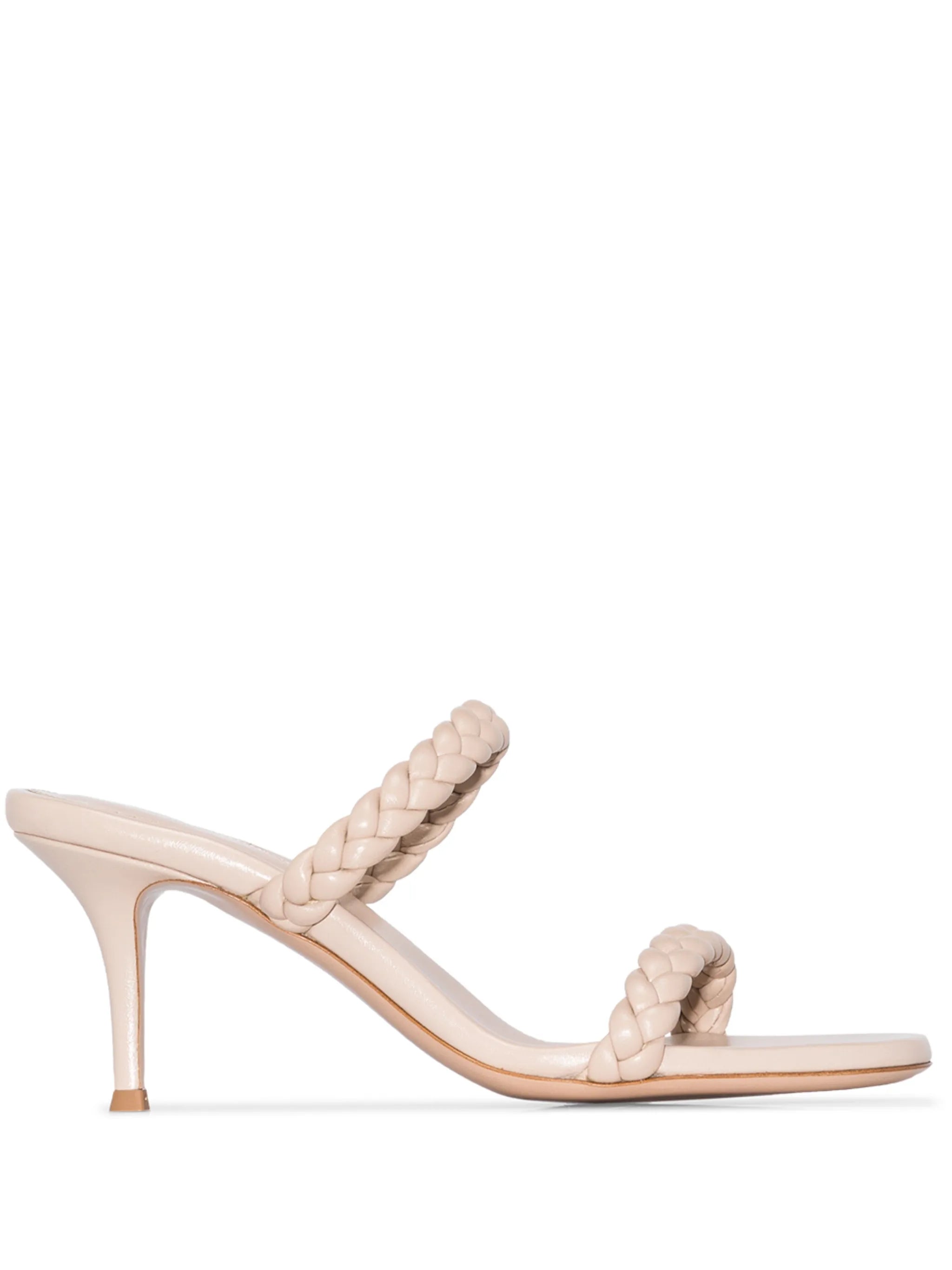 plaited strap 70mm sandals