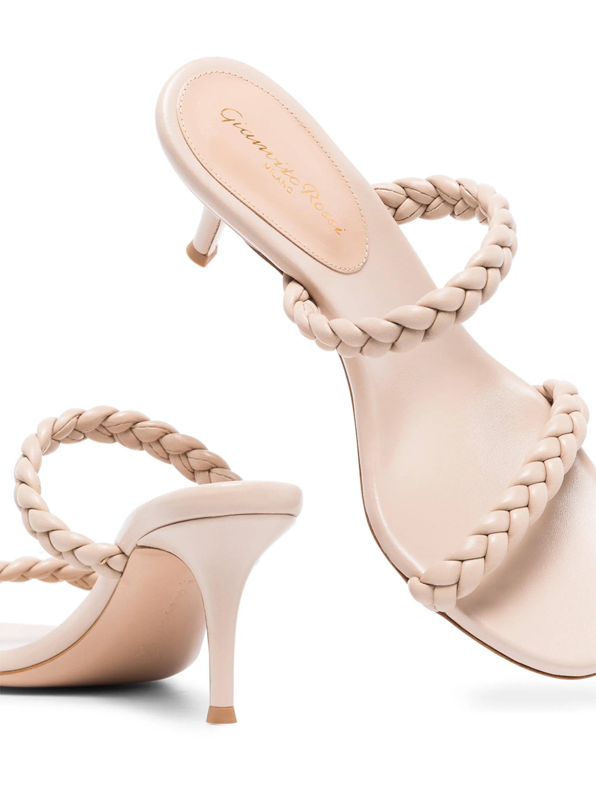 plaited strap 70mm sandals