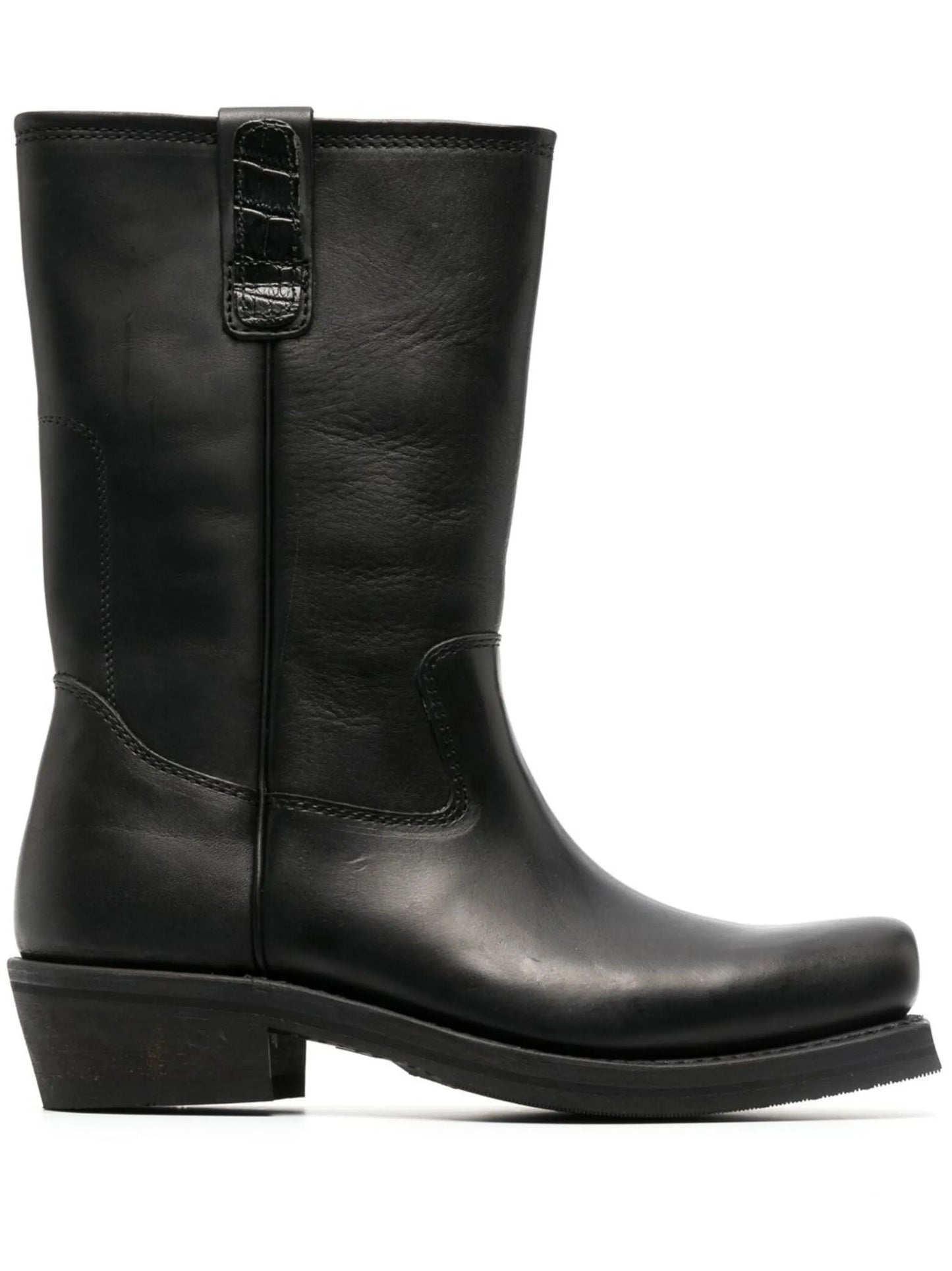 Flat-Toe leather boots