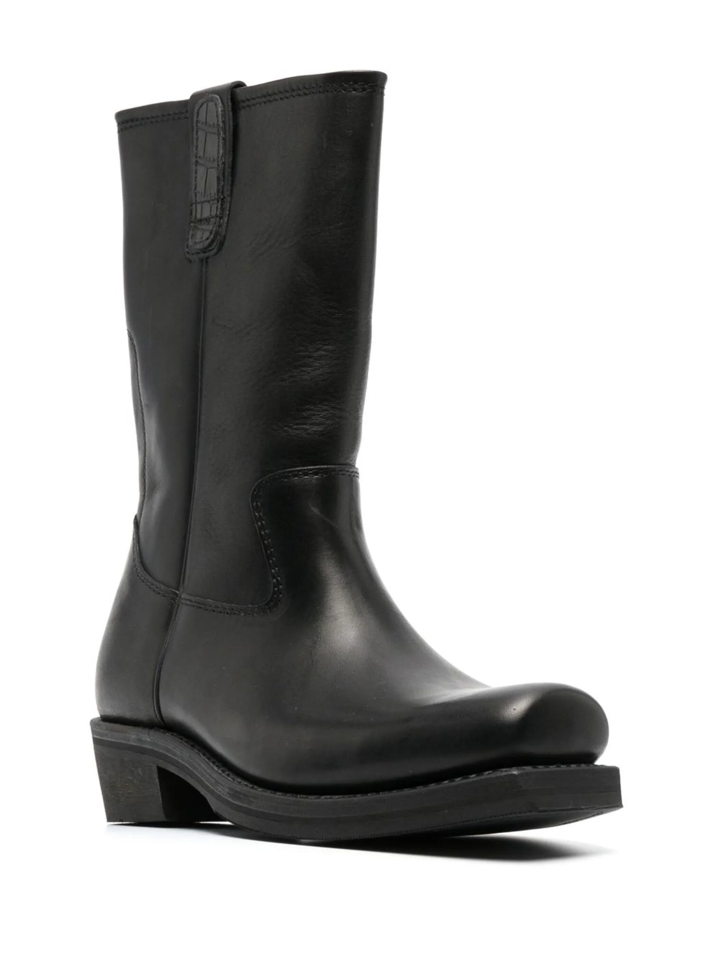 Flat-Toe leather boots
