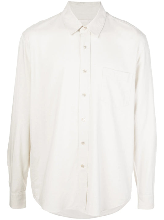 long-sleeve silk shirt