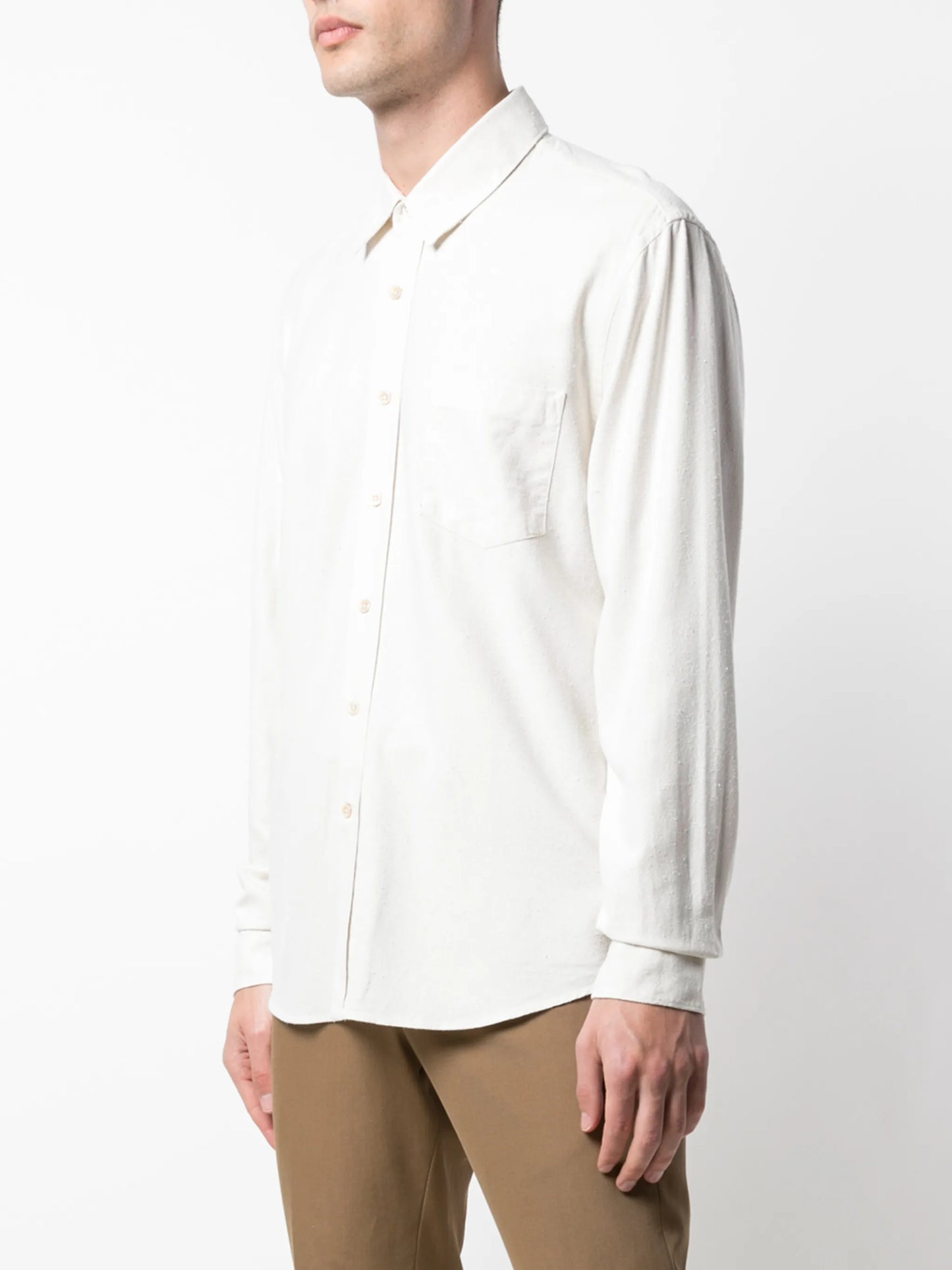 long-sleeve silk shirt