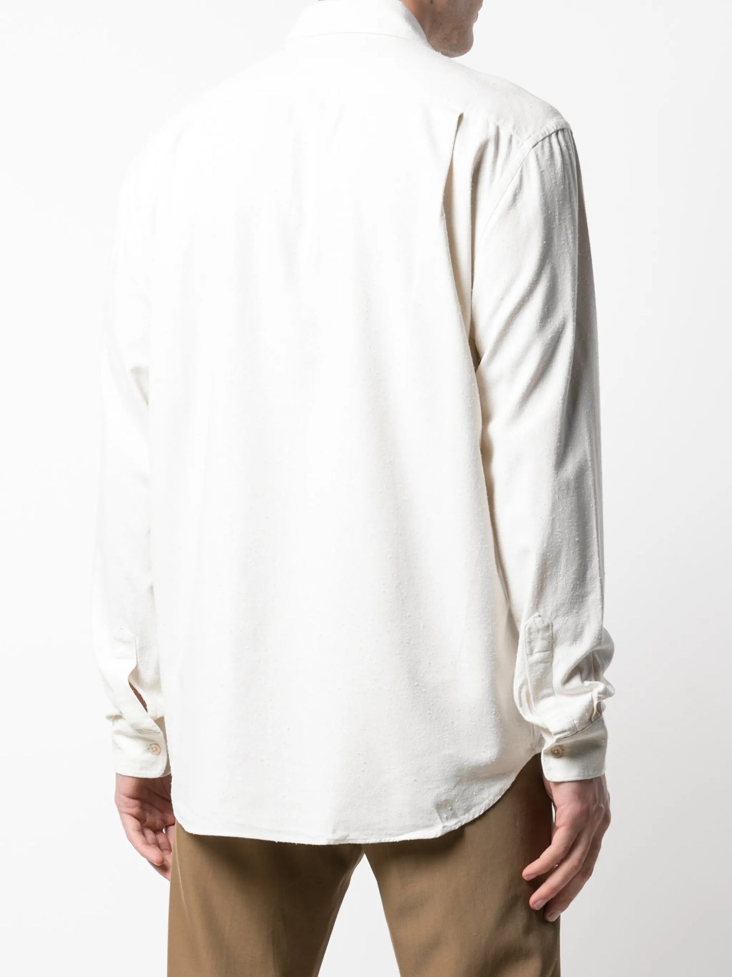 long-sleeve silk shirt