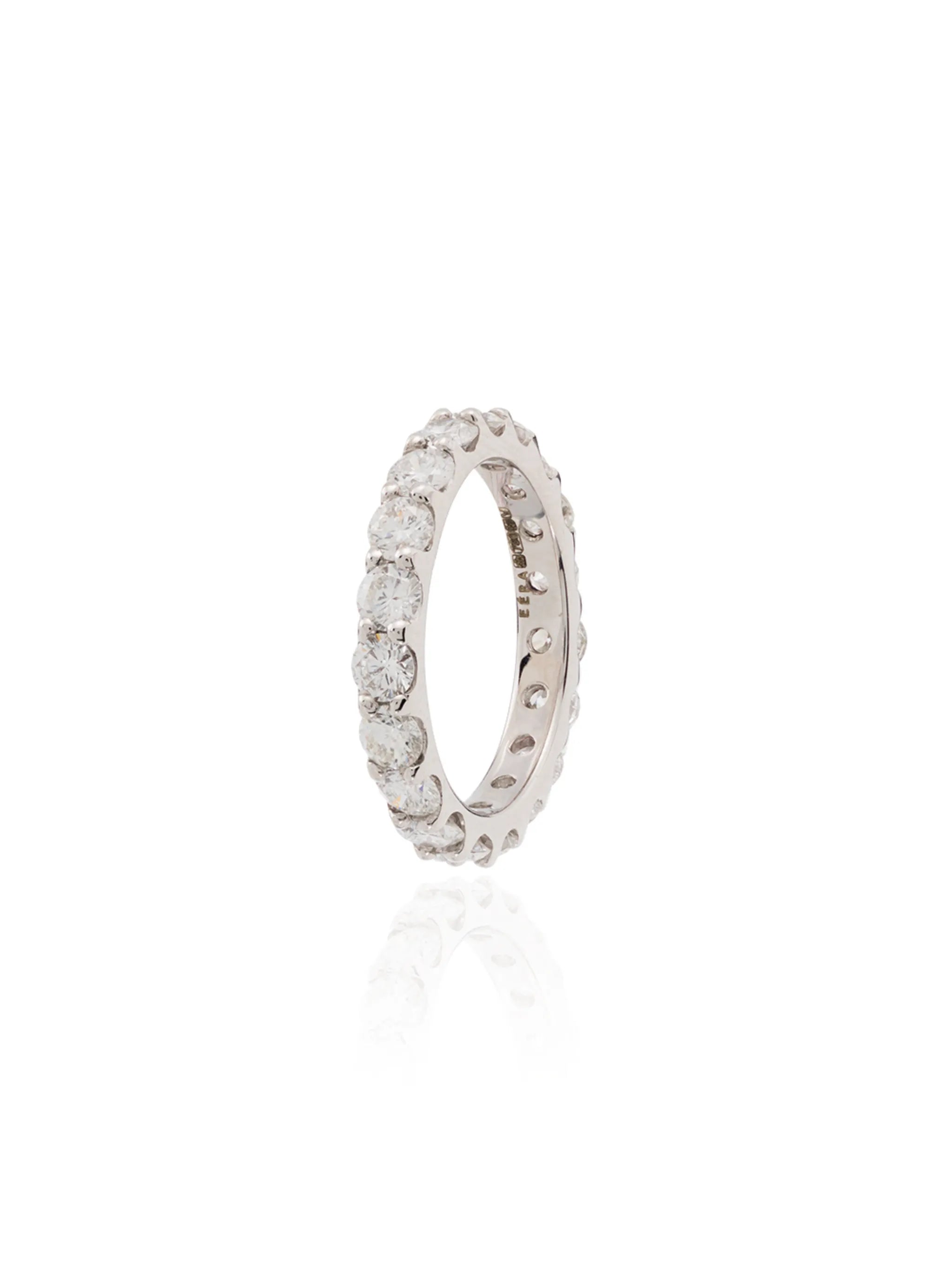 18kt white gold diamond-embellished hoop charm
