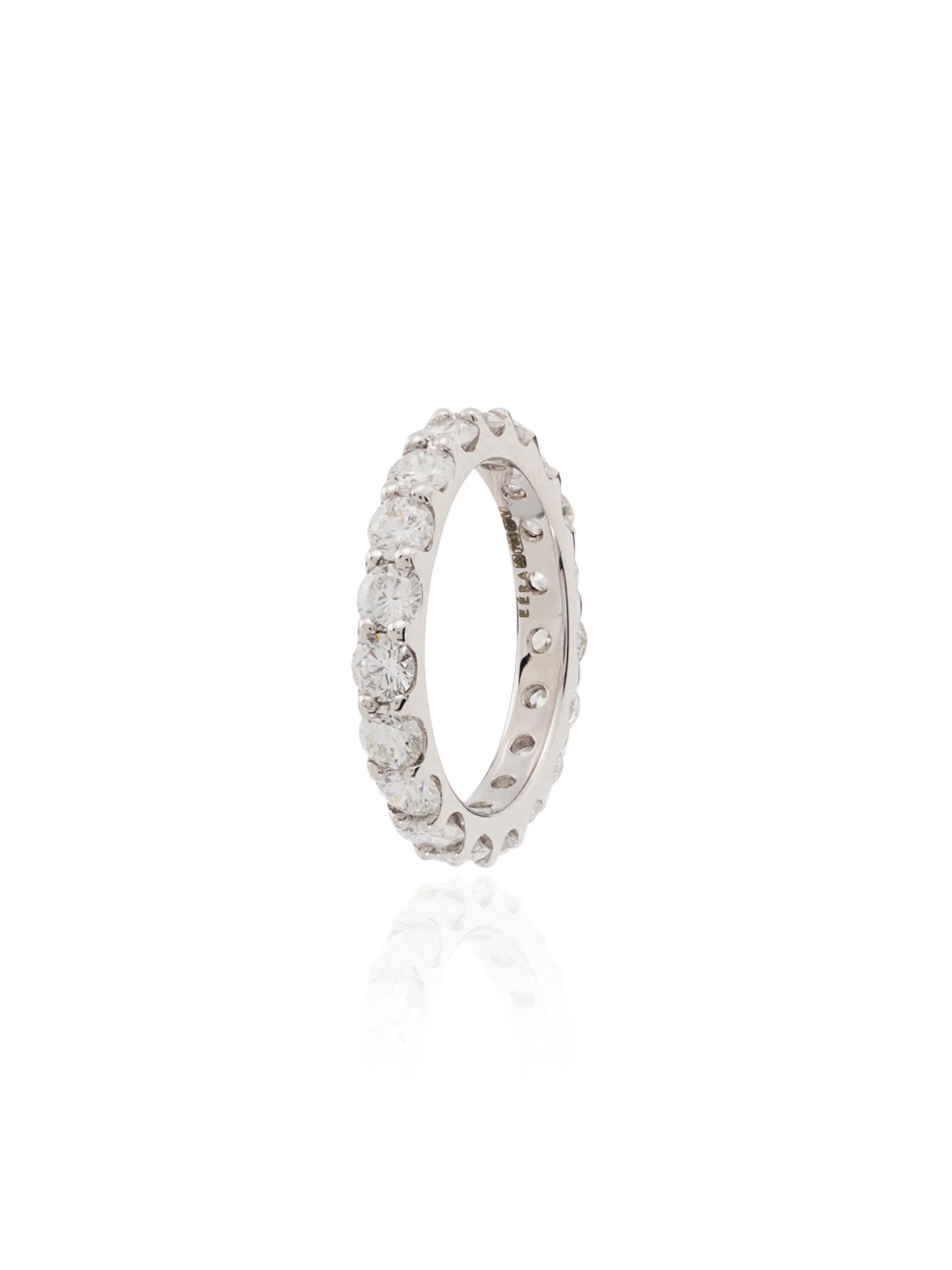 18kt white gold diamond-embellished hoop charm