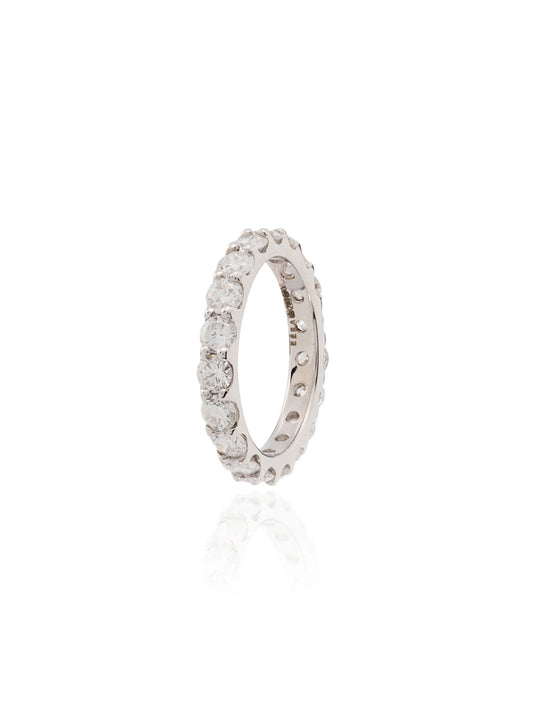 18kt white gold diamond-embellished hoop charm