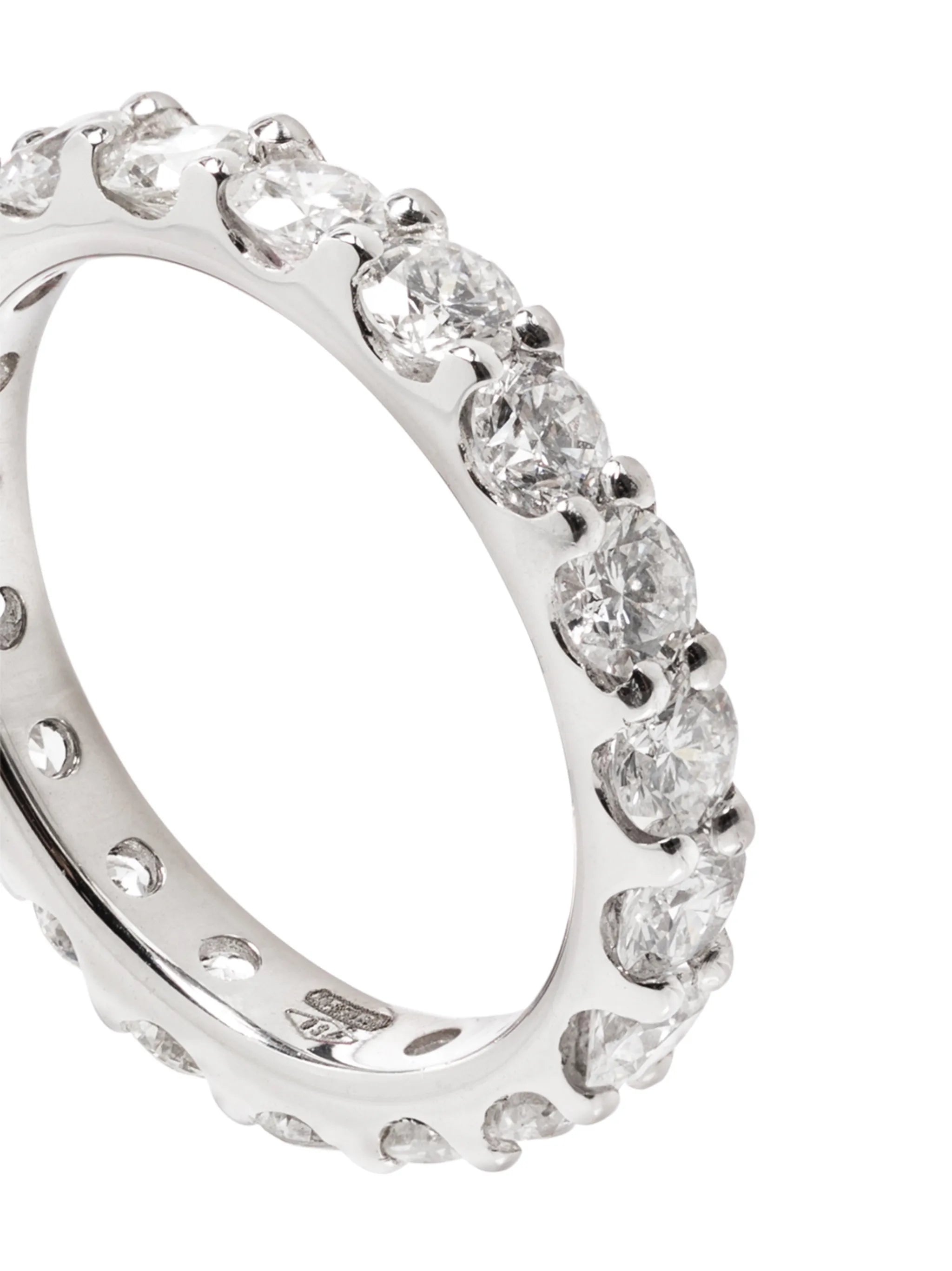 18kt white gold diamond-embellished hoop charm