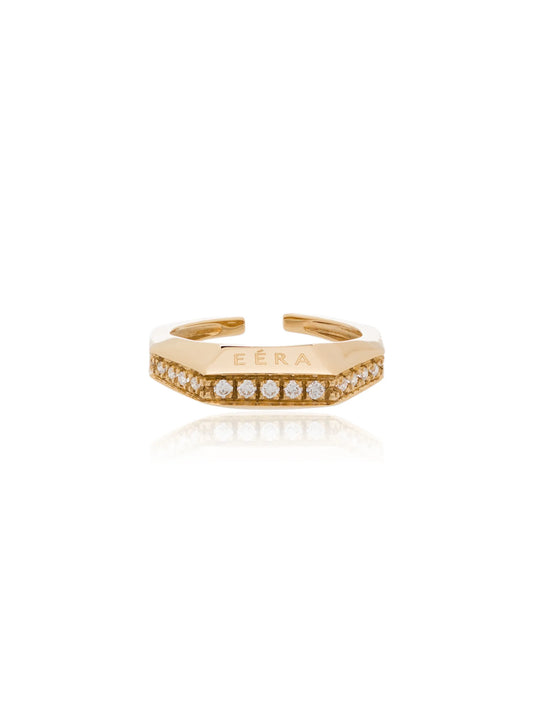 18kt yellow gold Sabrina diamond ear cuff