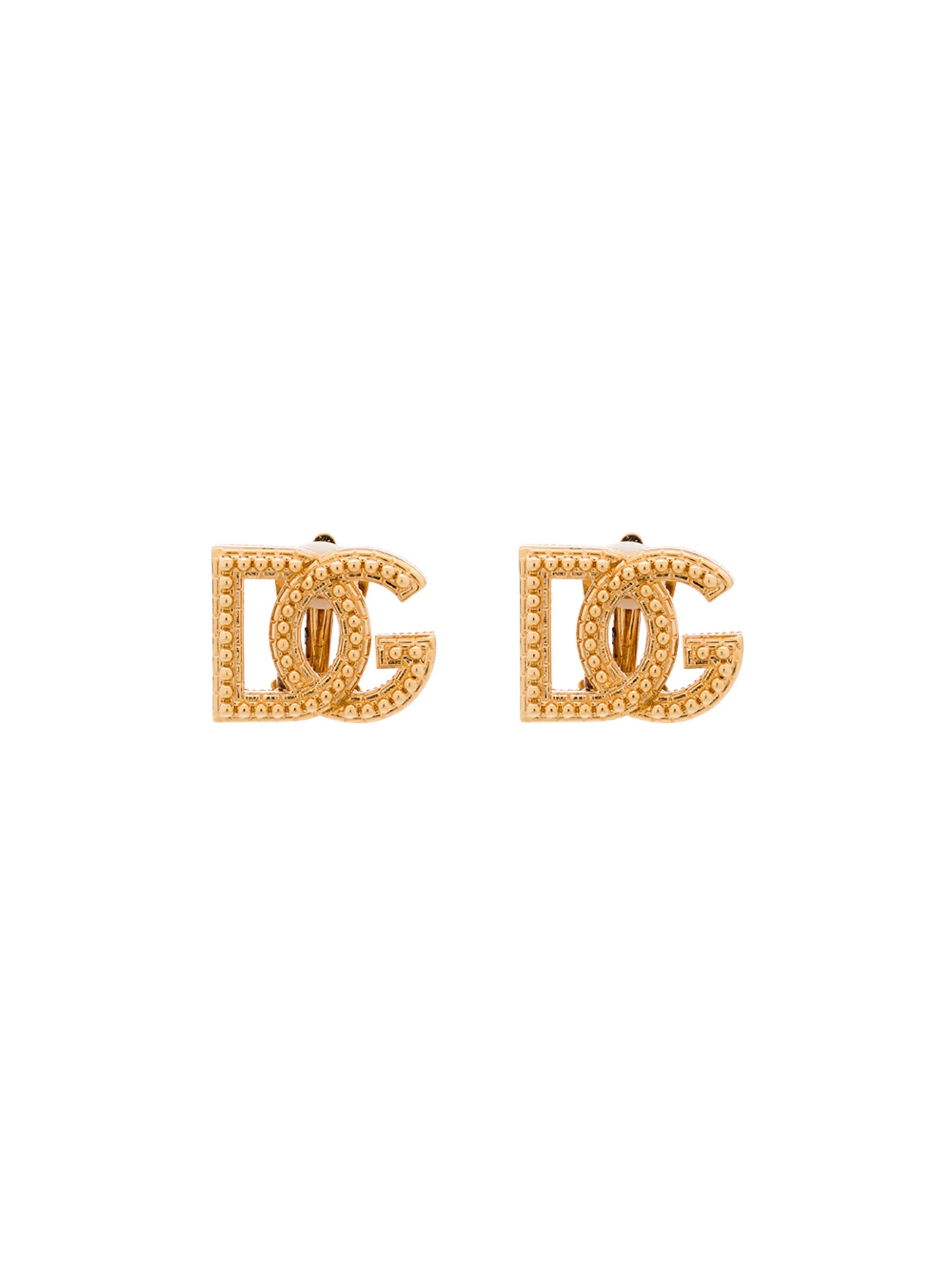 DG-logo clip-on earrings