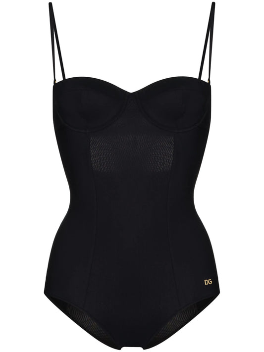 logo-tag balconette swimsuit