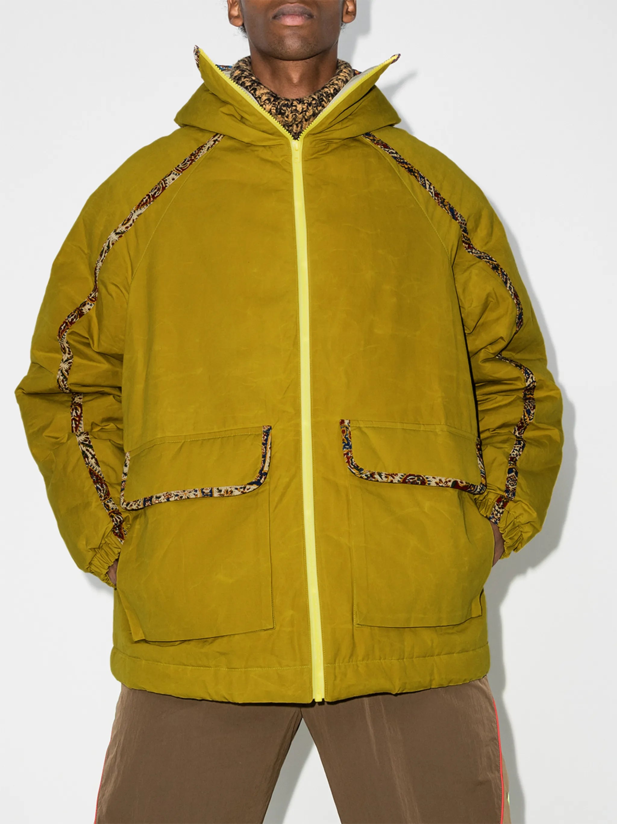 contrast piped-trim detail jacket