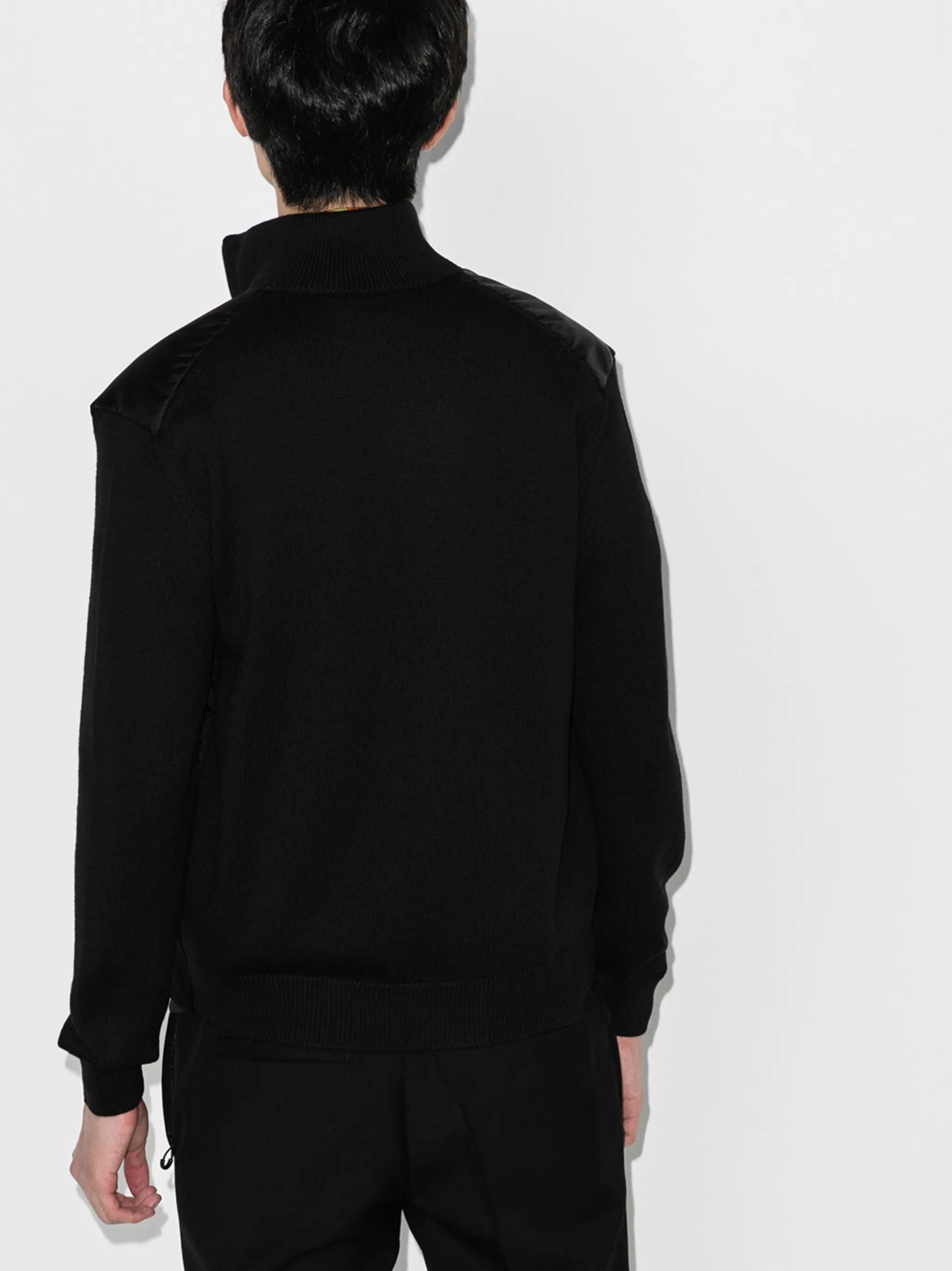 zip-up wool cardigan