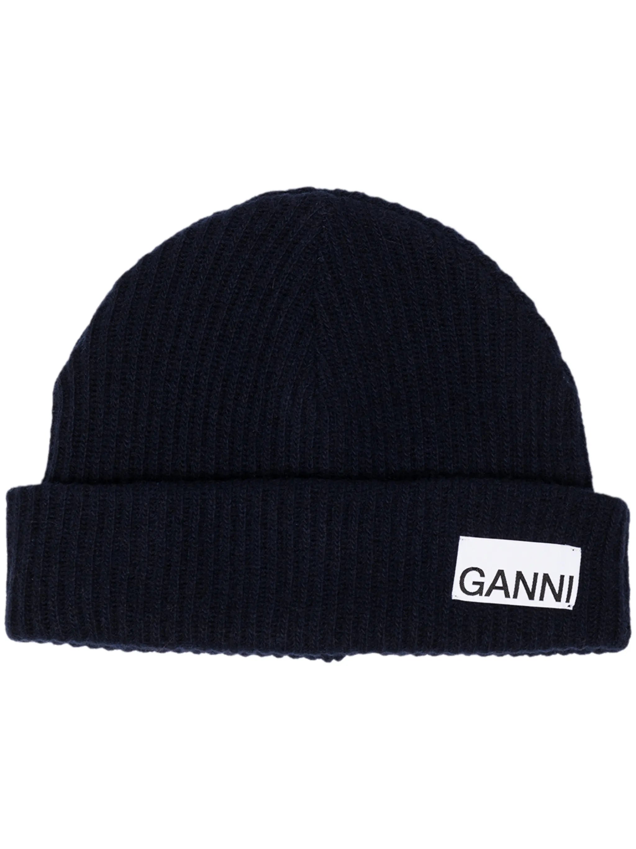 ribbed-knit beanie hat