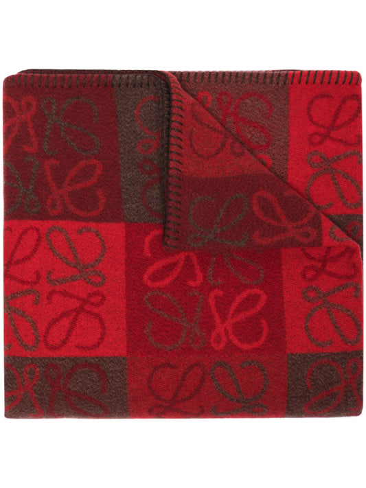 Anagram jacquard scarf