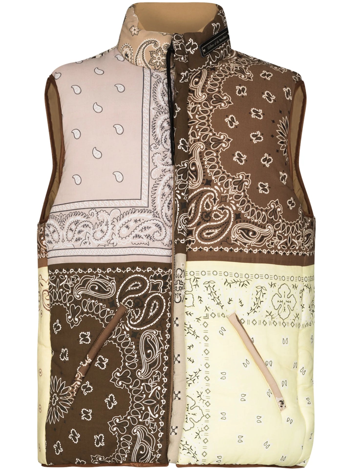 reversible bandana print gilet