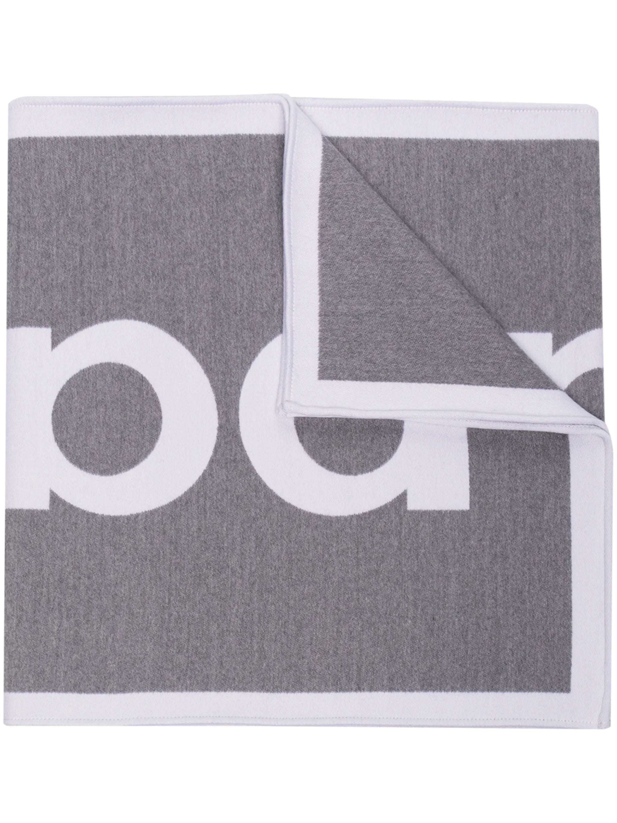 logo embroidered scarf
