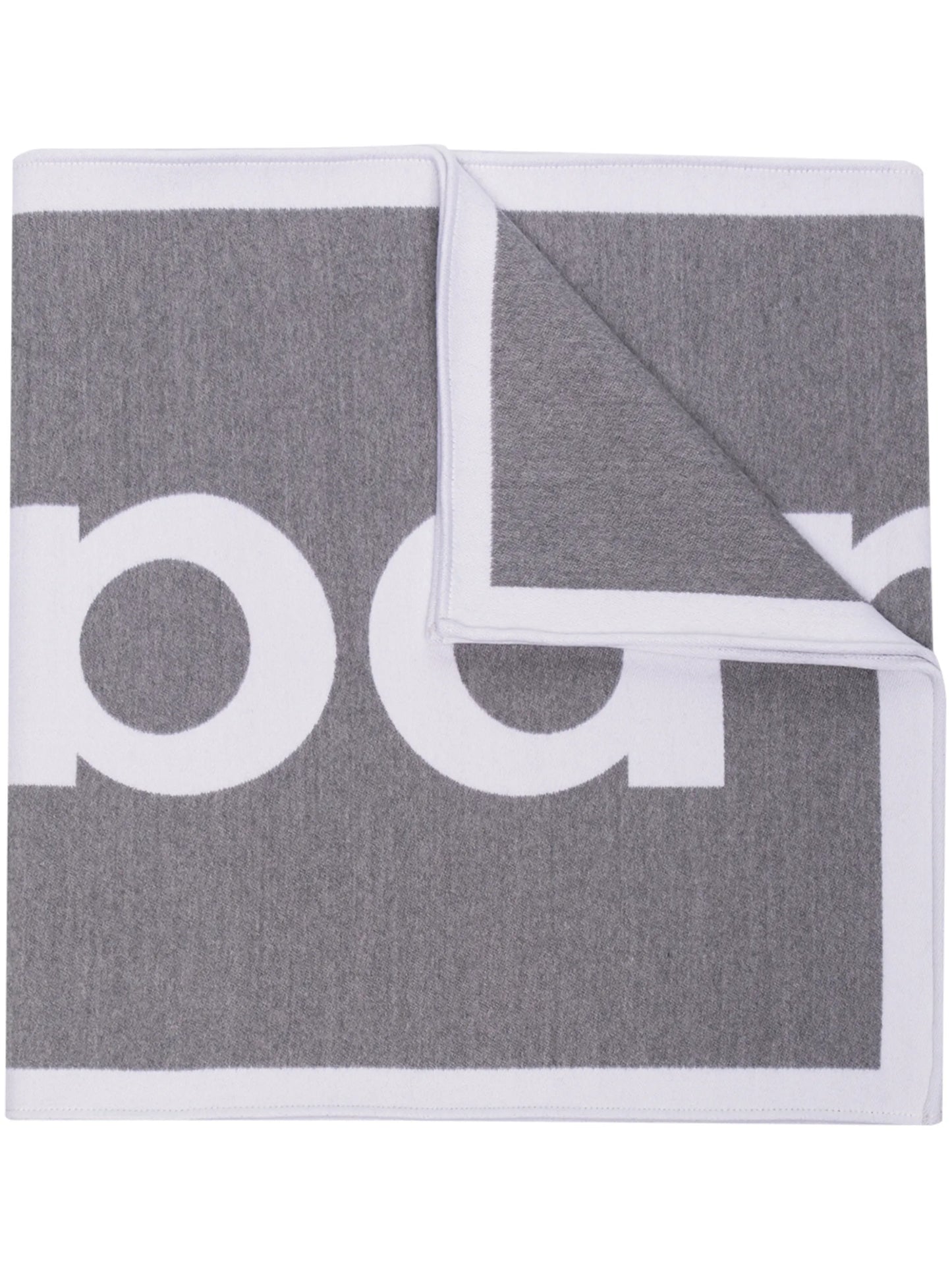logo embroidered scarf