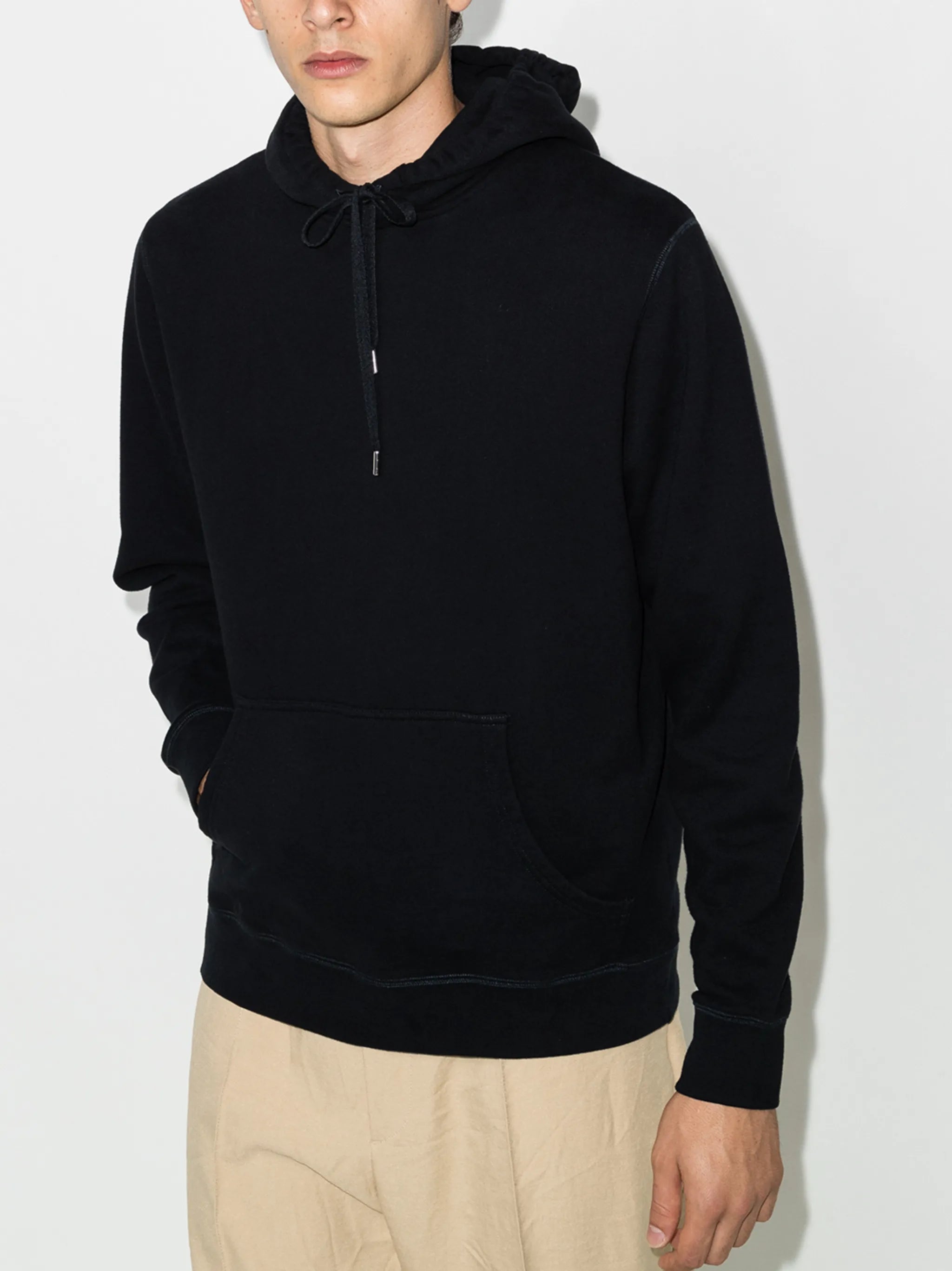 drawstring cotton hoodie