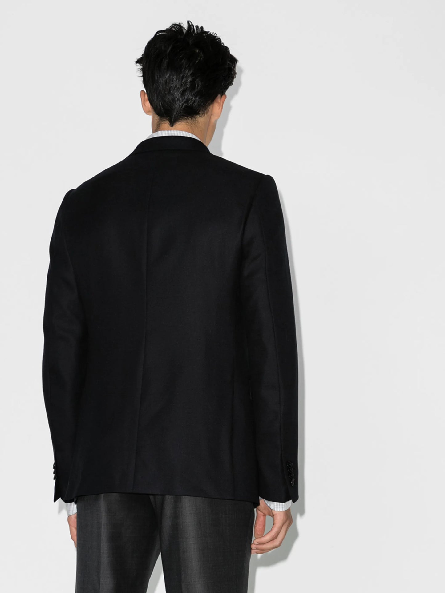 single-breasted wool blazer