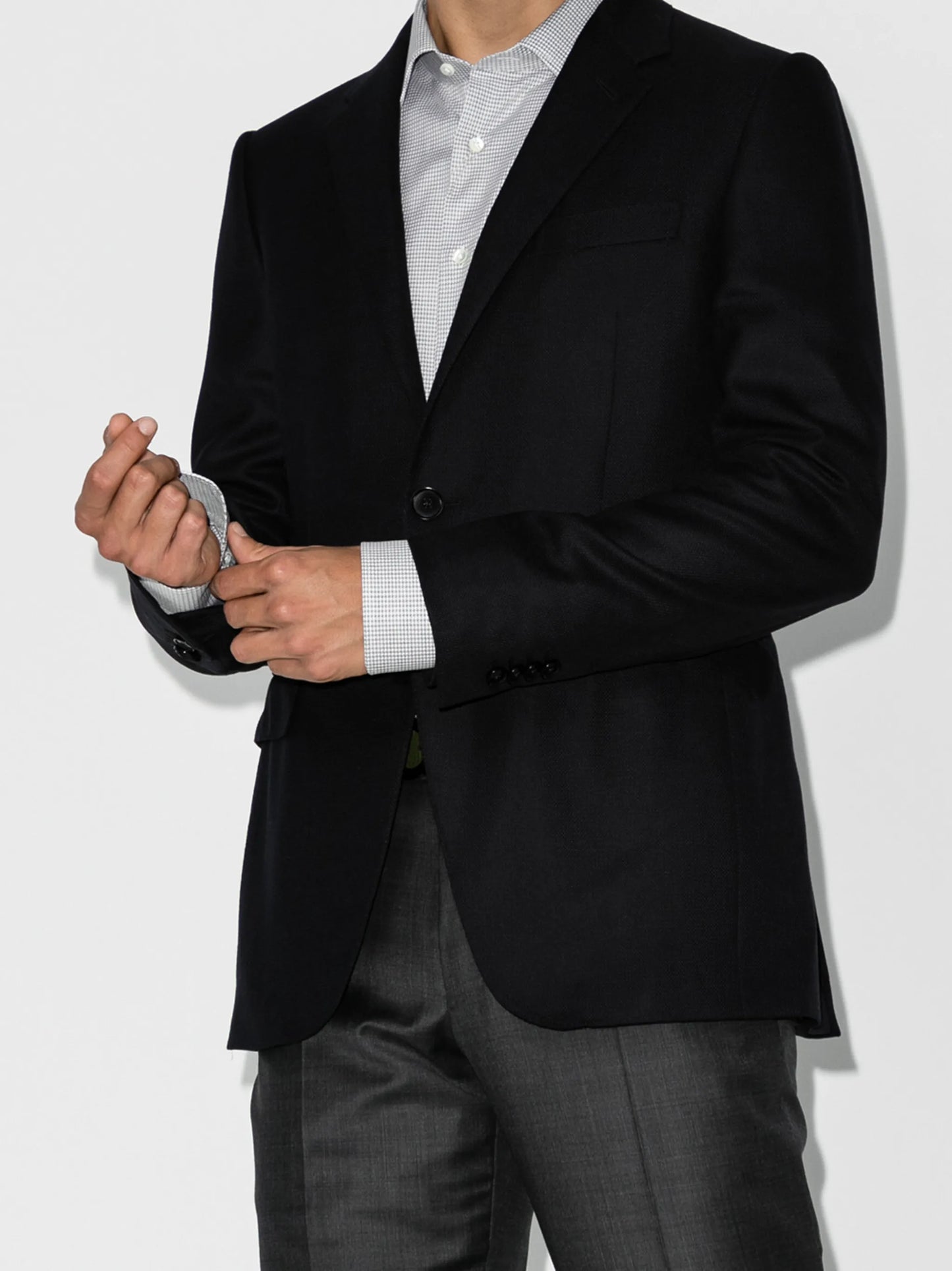 single-breasted wool blazer