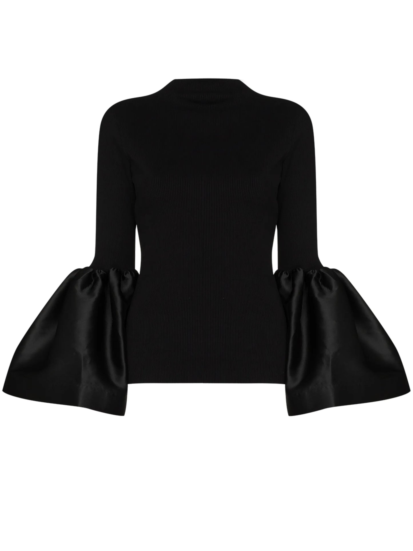 puff-sleeve long-sleeve top