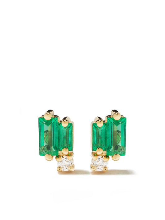 bold burst emerald studs