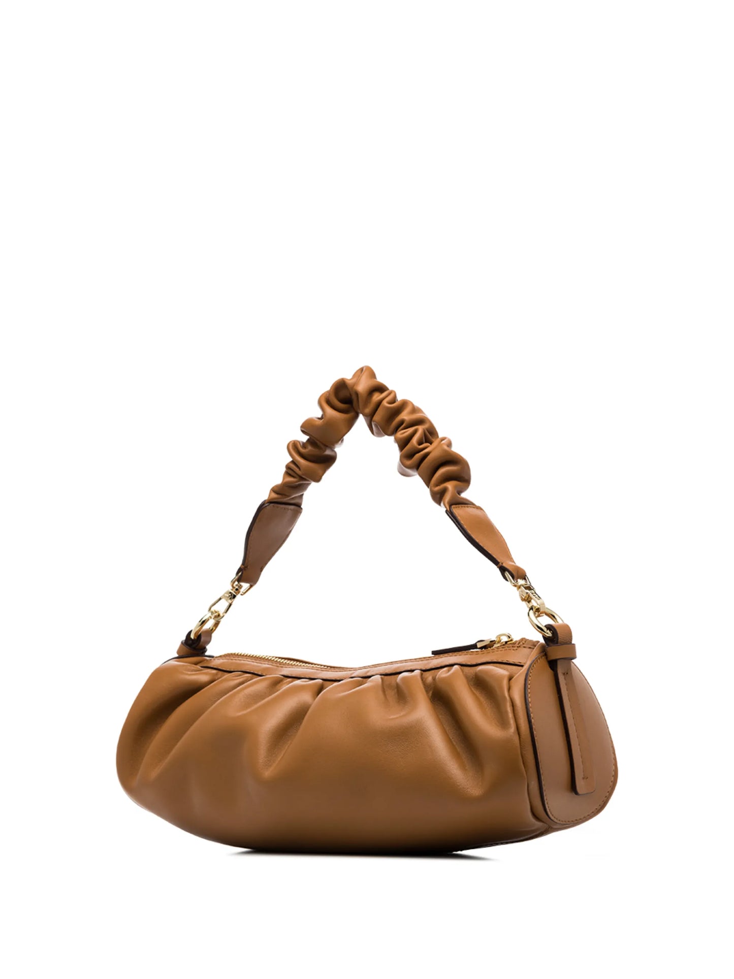 Cylinder ruched shoulder bag