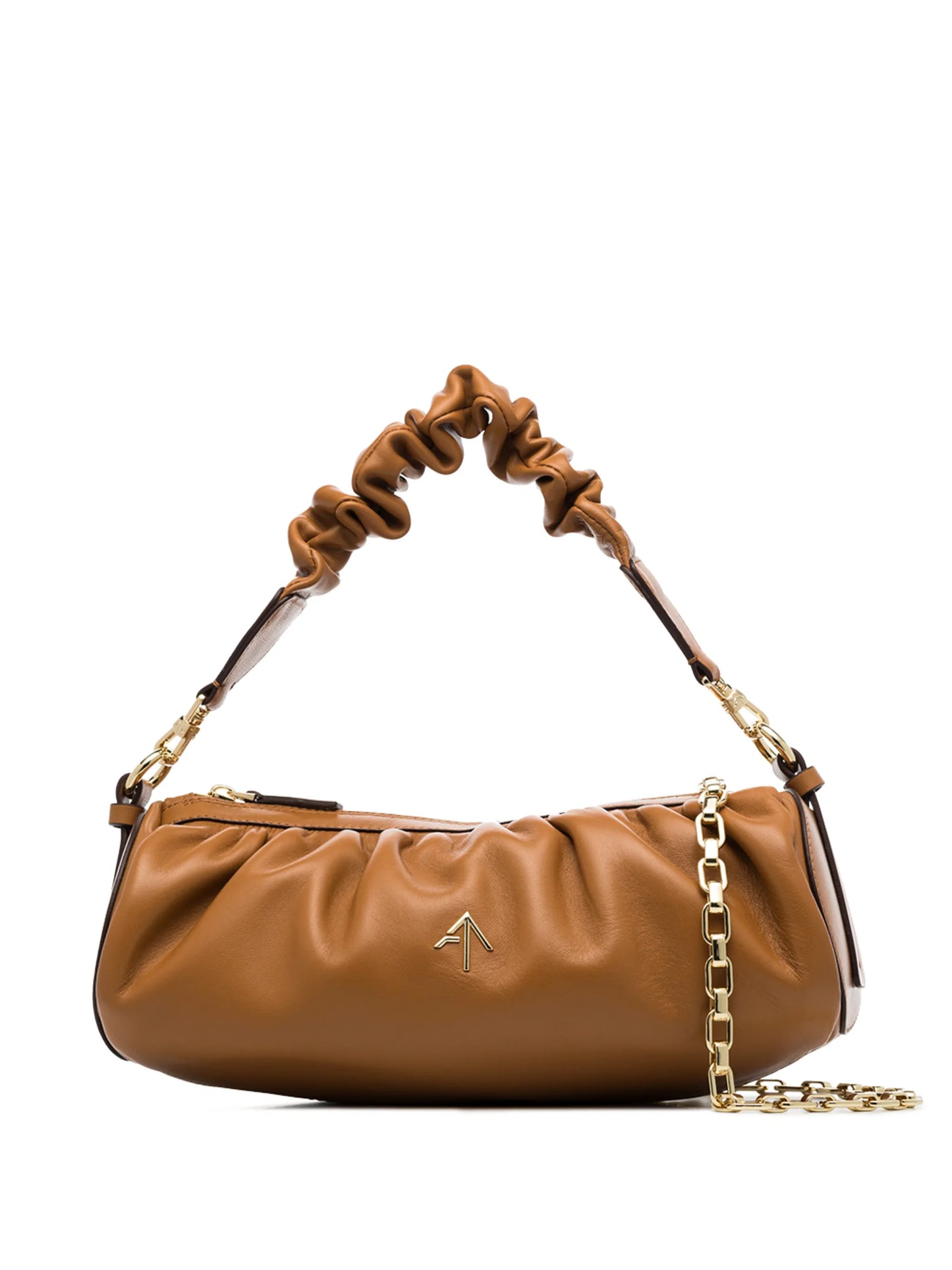 Cylinder ruched shoulder bag