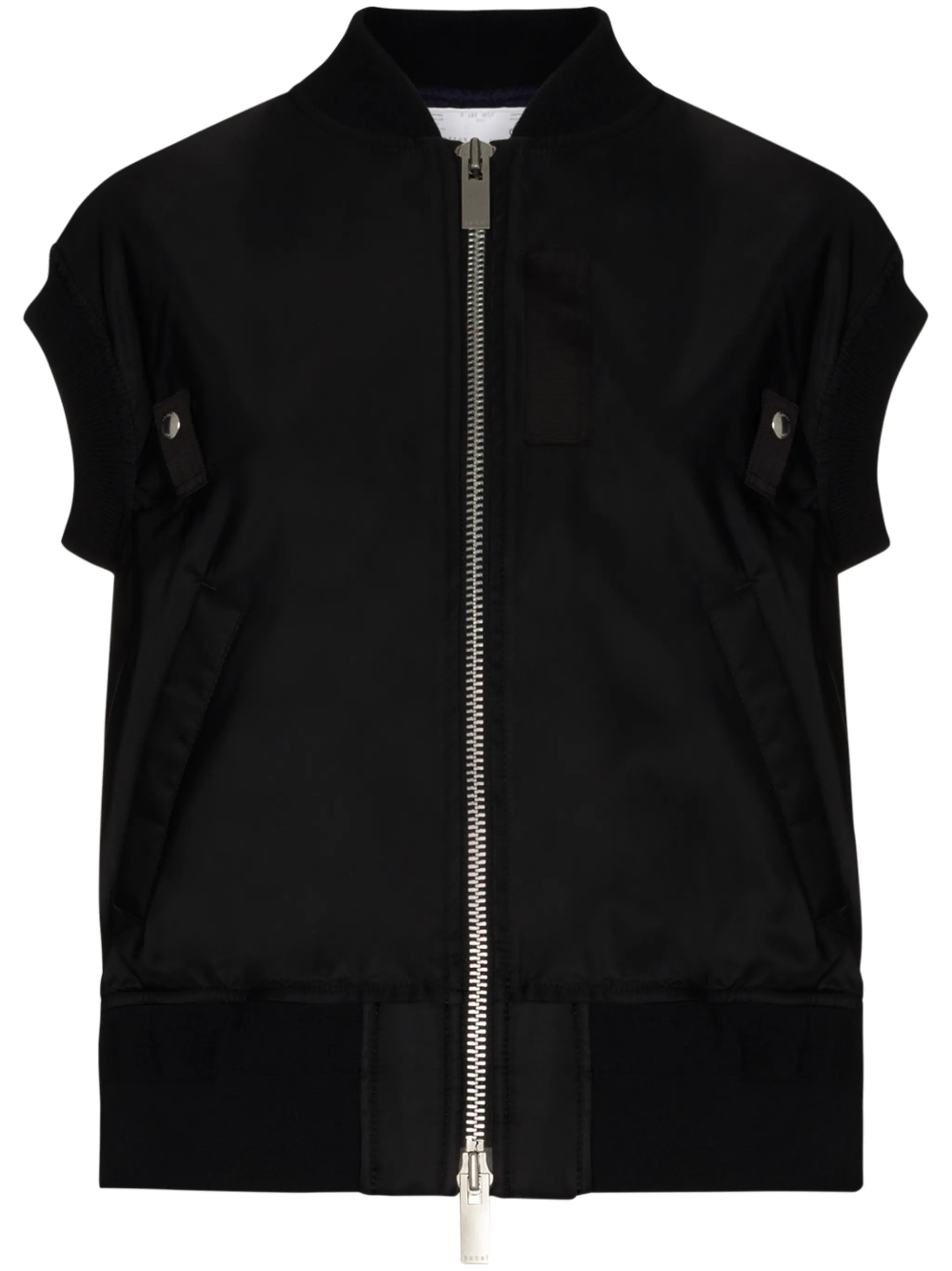 short-sleeve shell bomber jacket