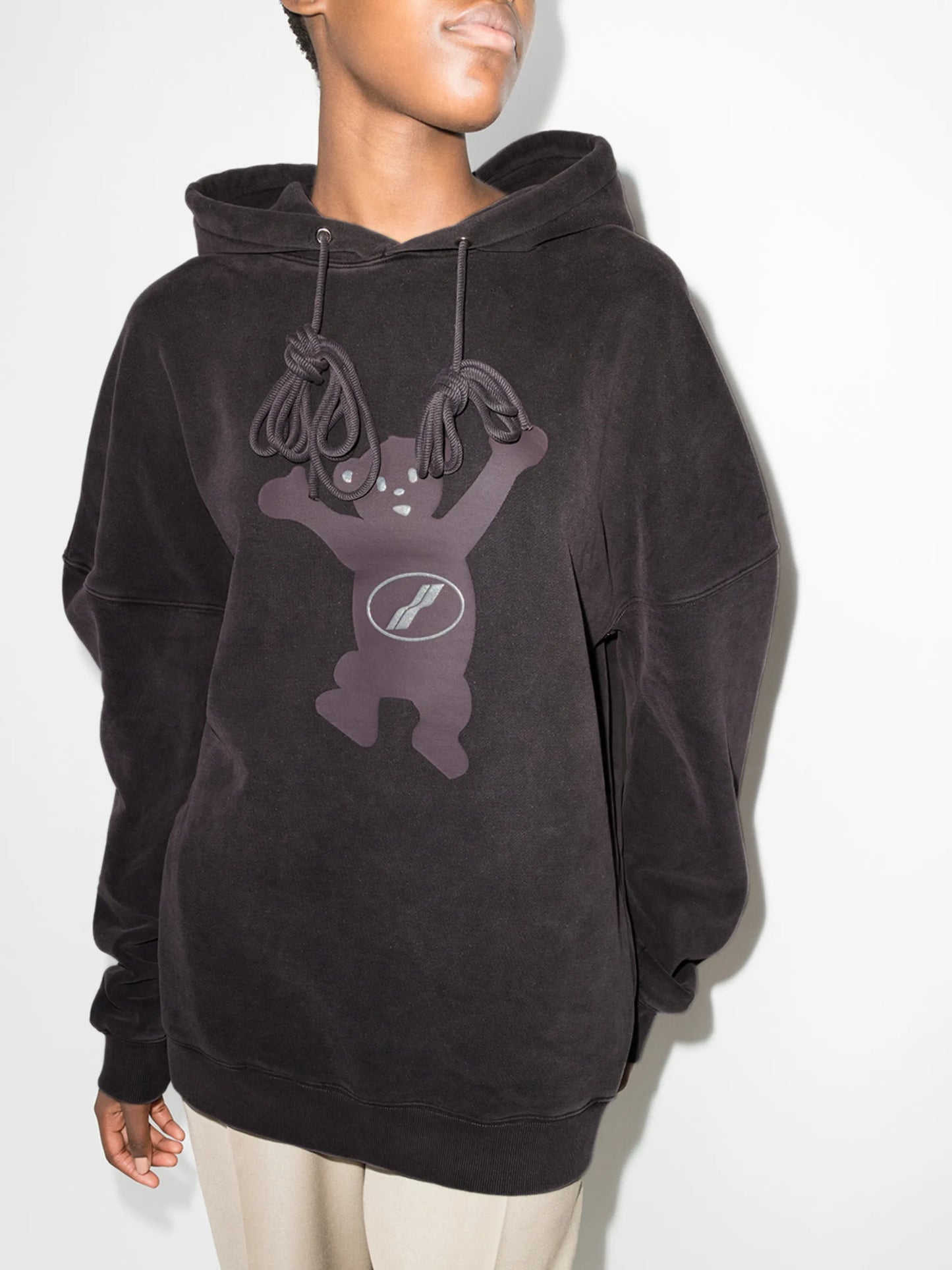 Teddy-print hoodie