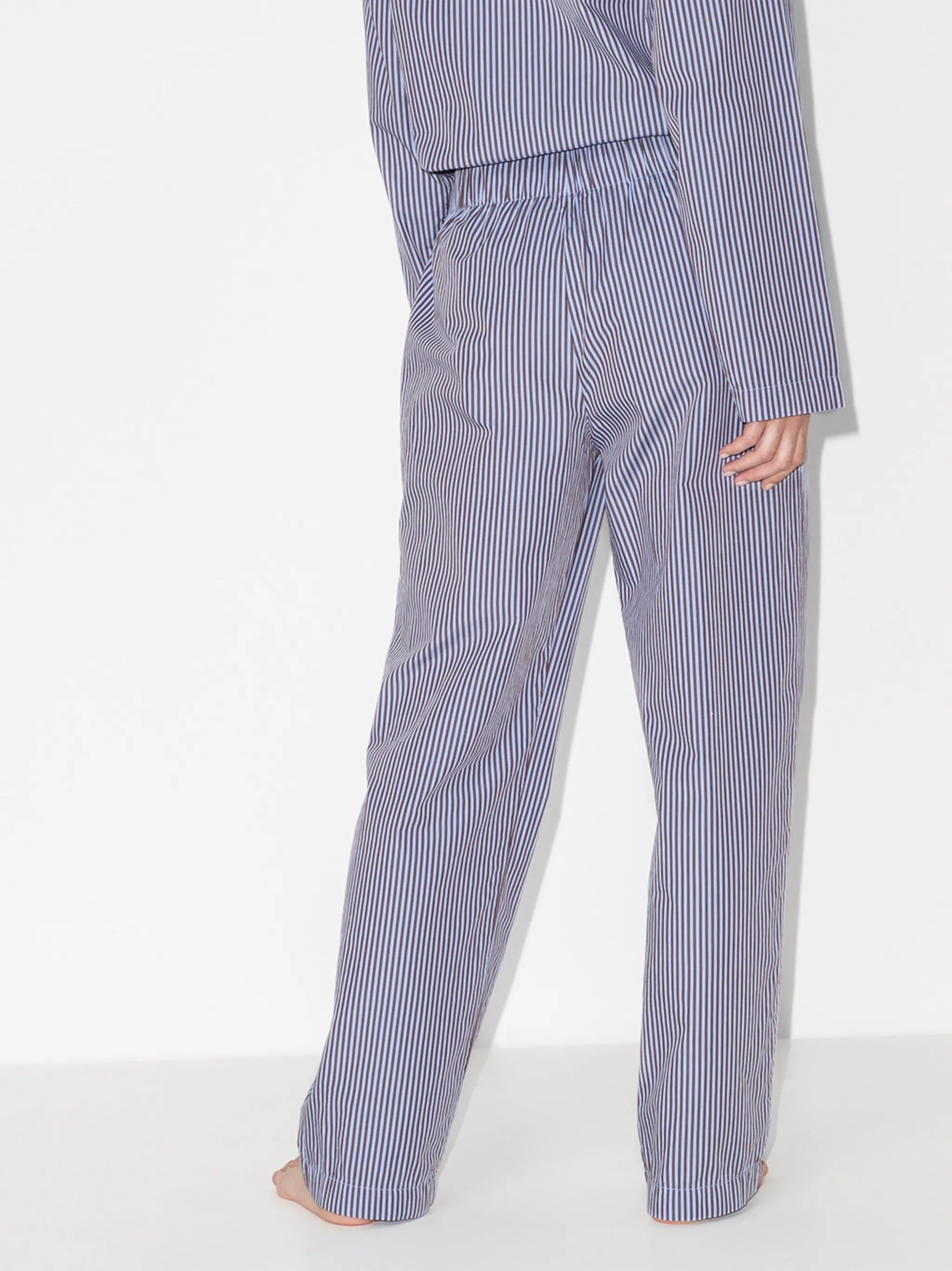 striped drawstring pajama trousers