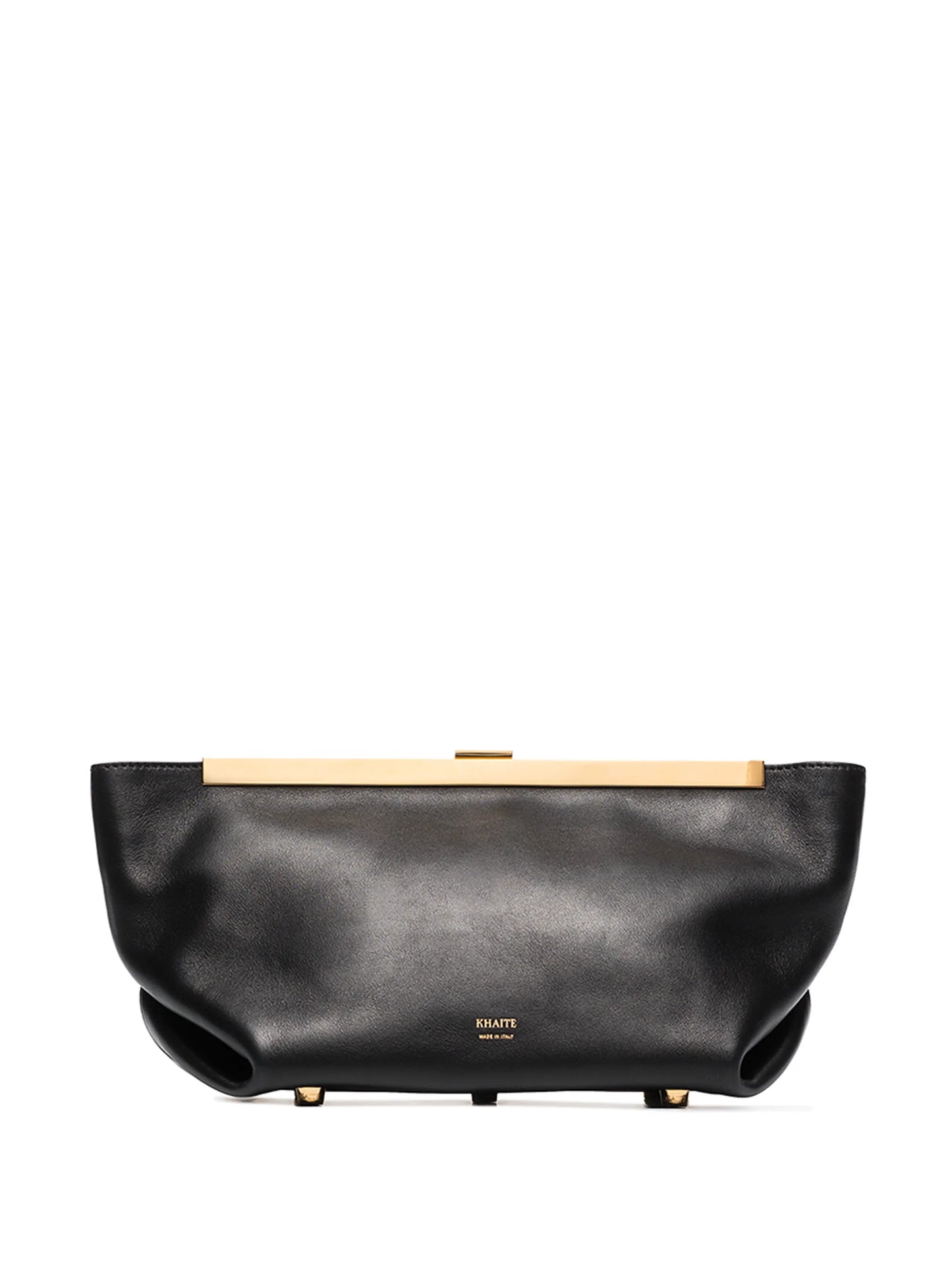 The Envelope Pleat leather clutch