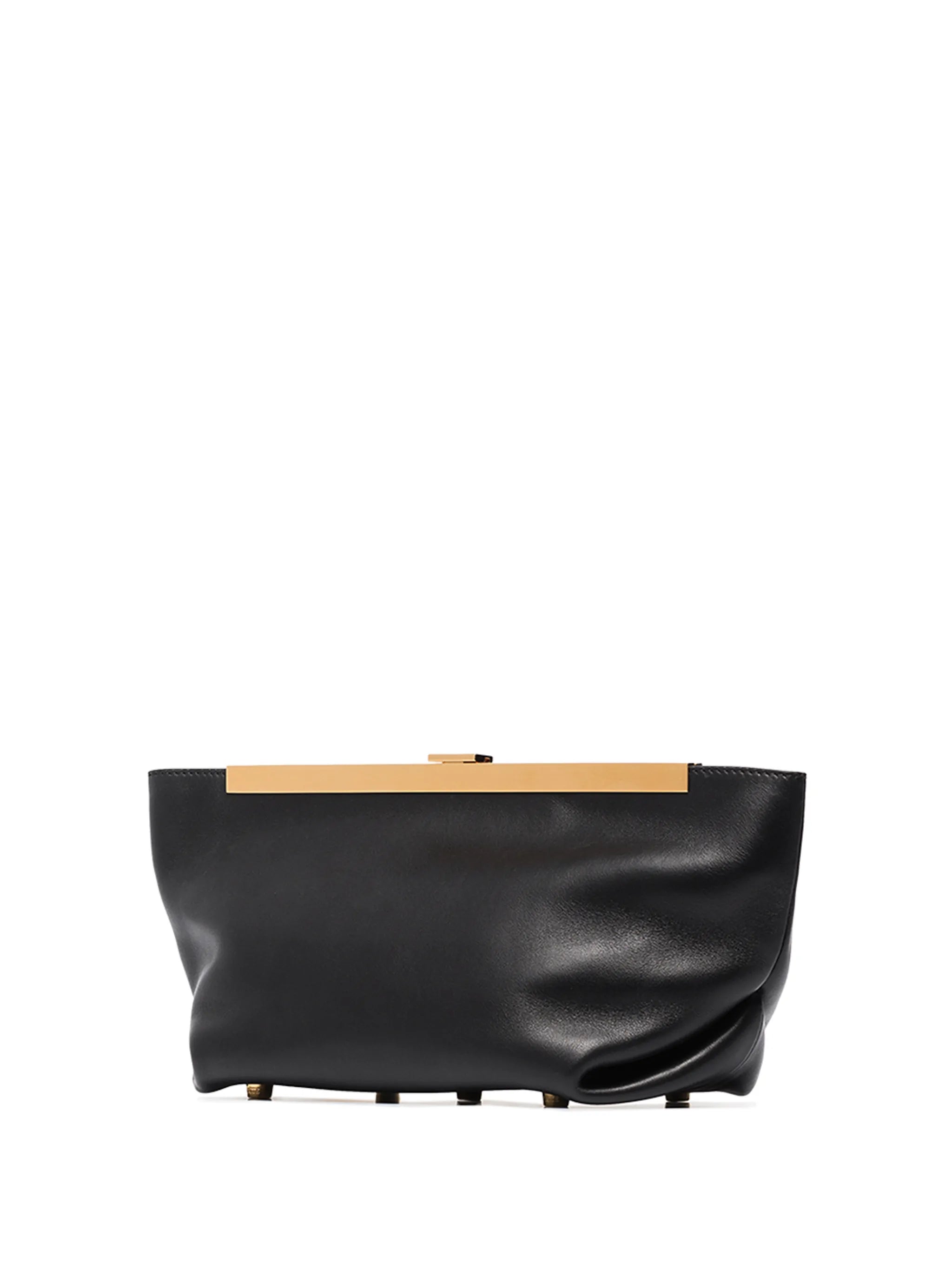 The Envelope Pleat leather clutch