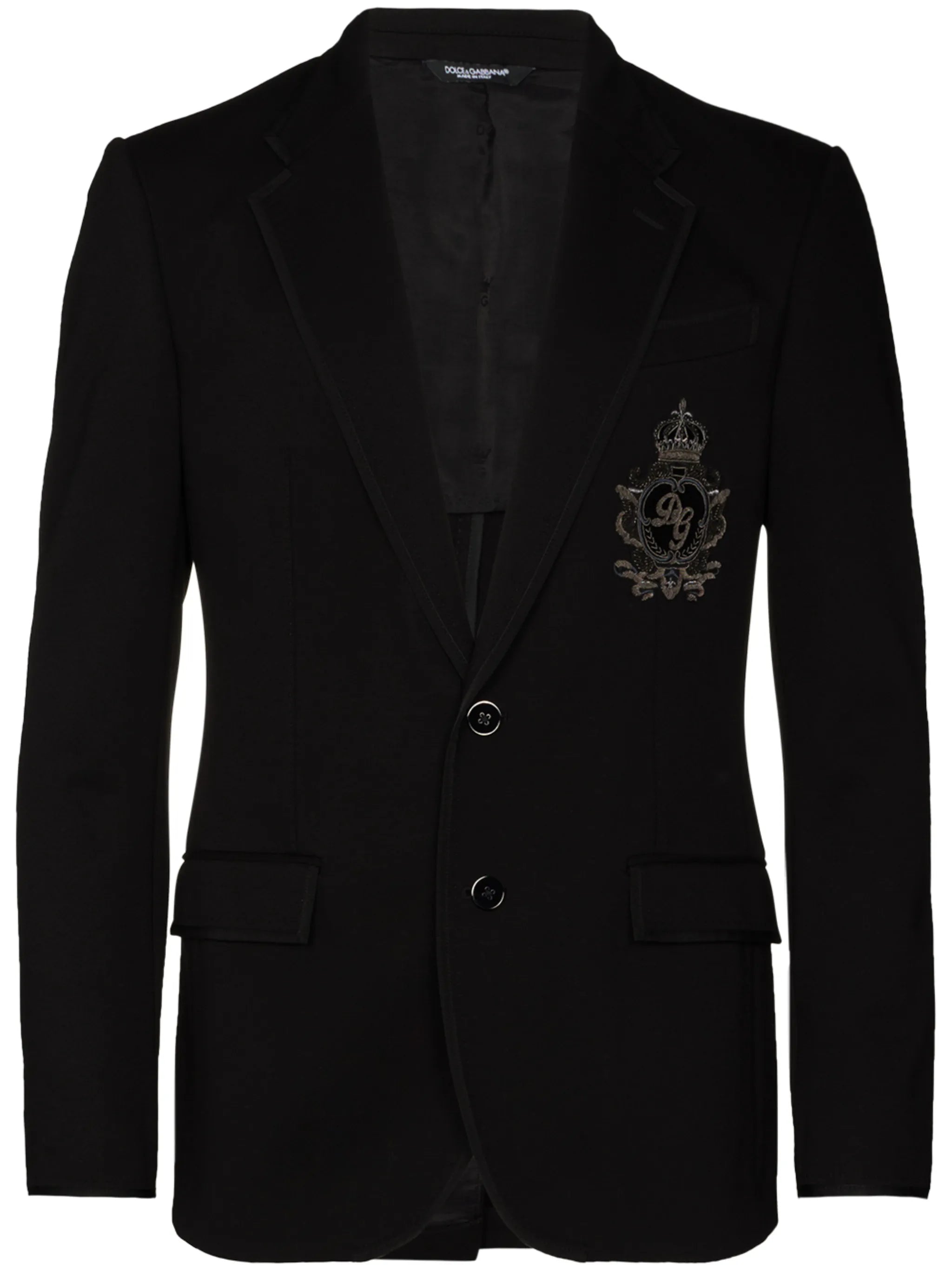 logo patch jersey blazer