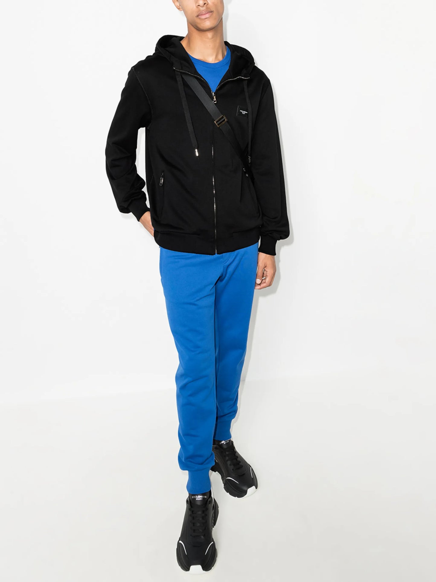 logo-tag zip-up hoodie