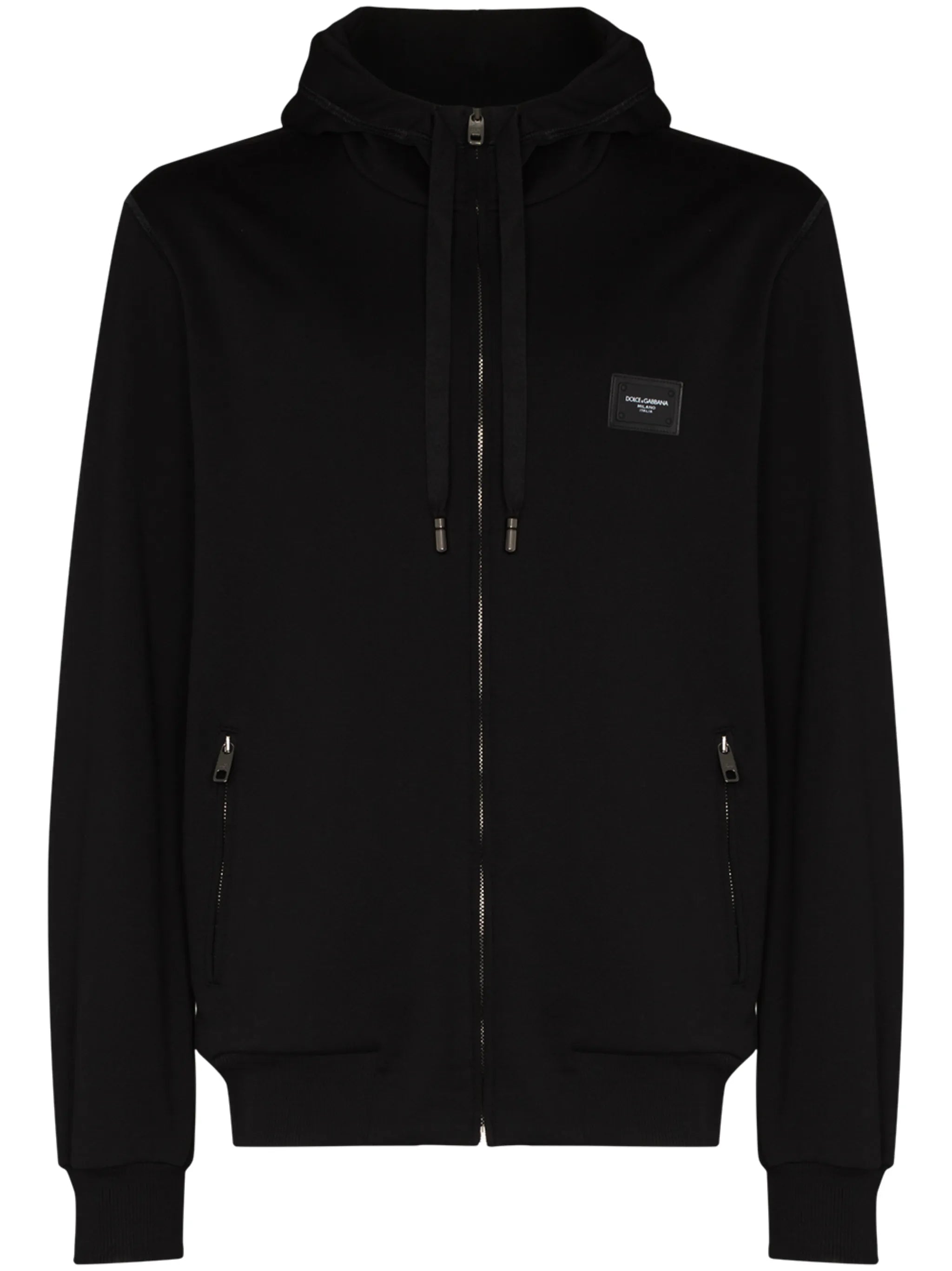 logo-tag zip-up hoodie