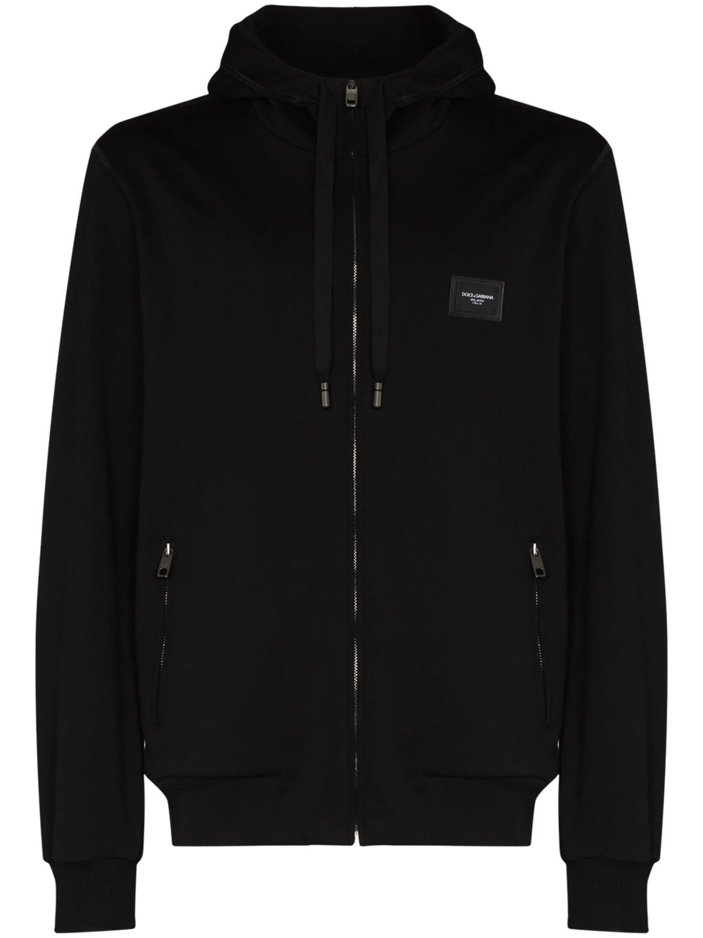 logo-tag zip-up hoodie