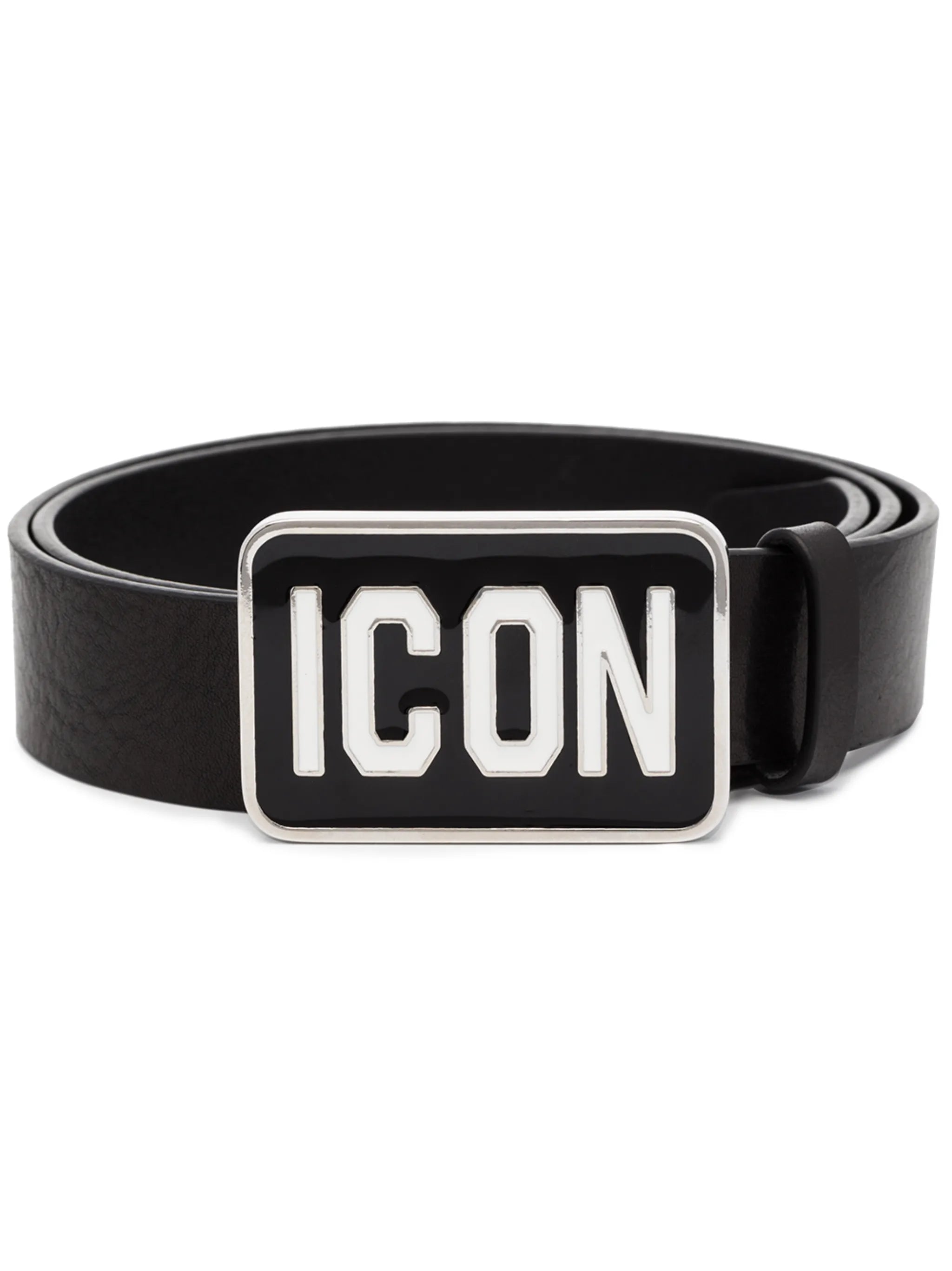 Icon leather belt