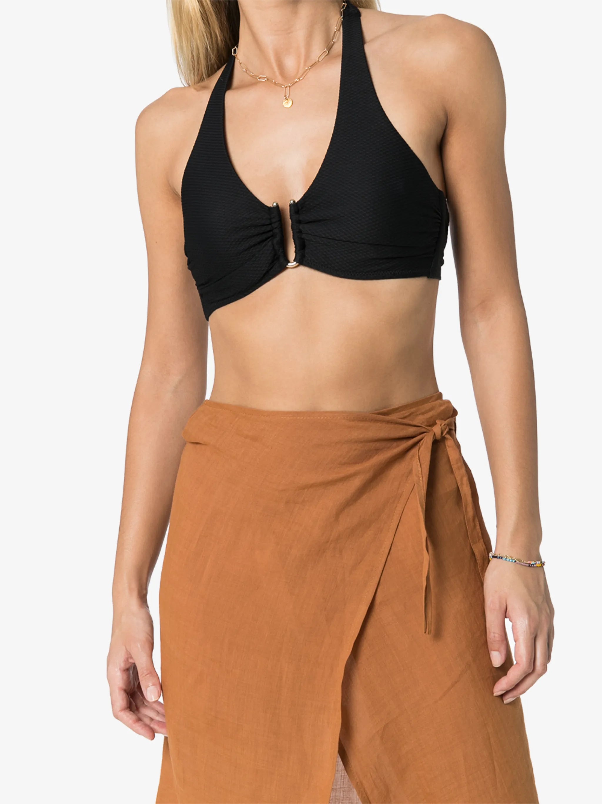 Core halterneck bikini top