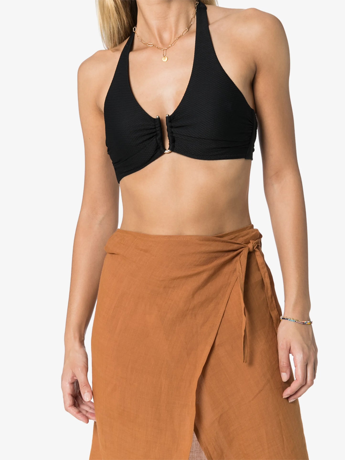 Core halterneck bikini top