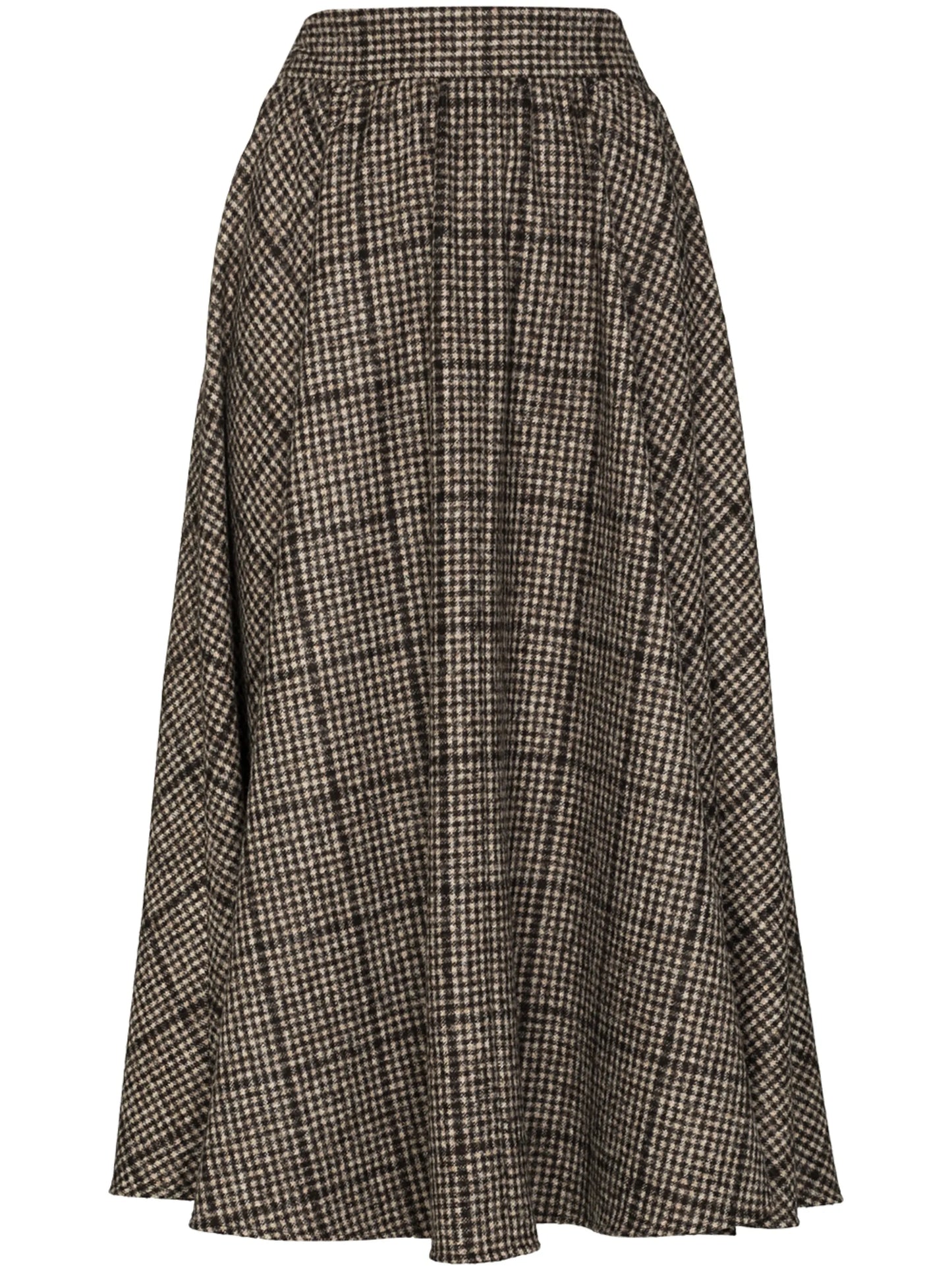 checked wool skirt