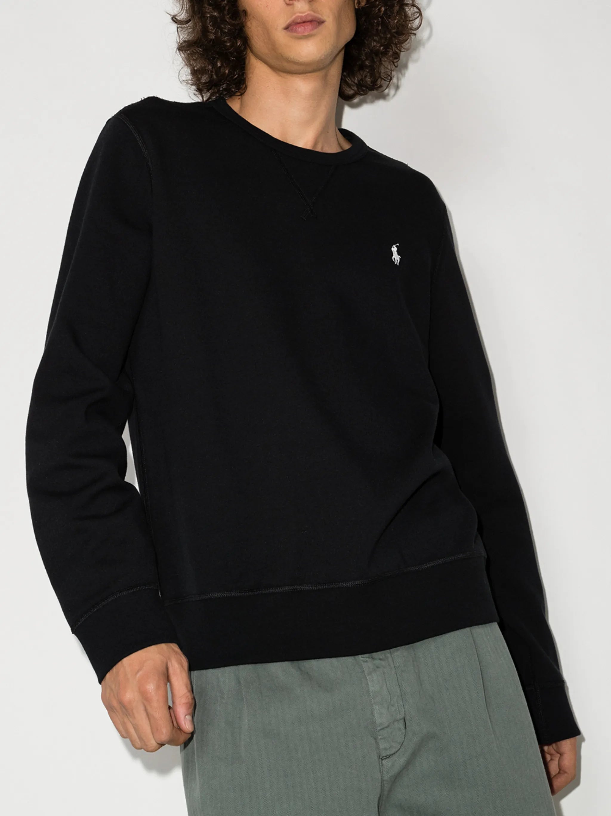 logo-embroidered sweatshirt