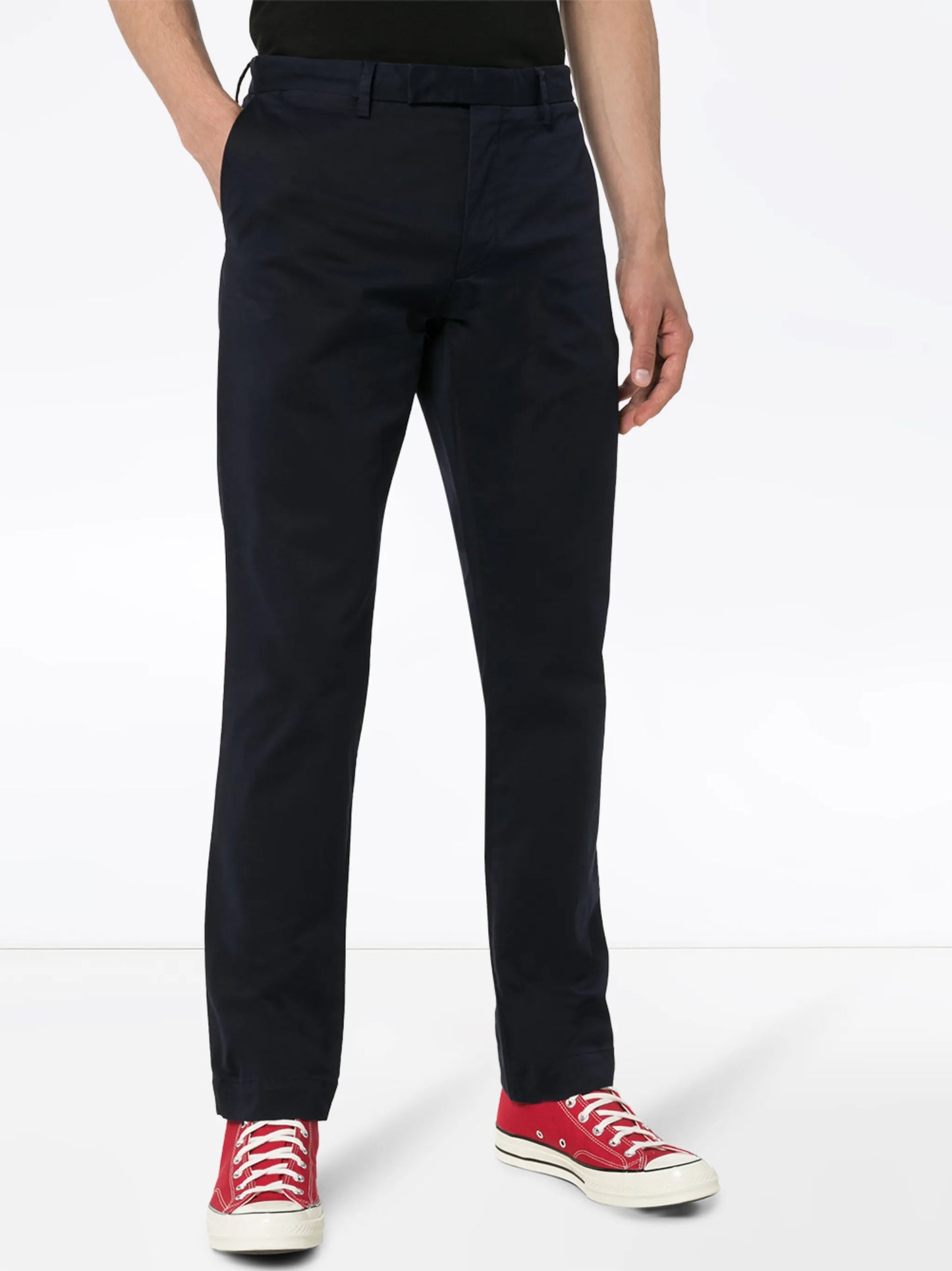 navy tailored trousers