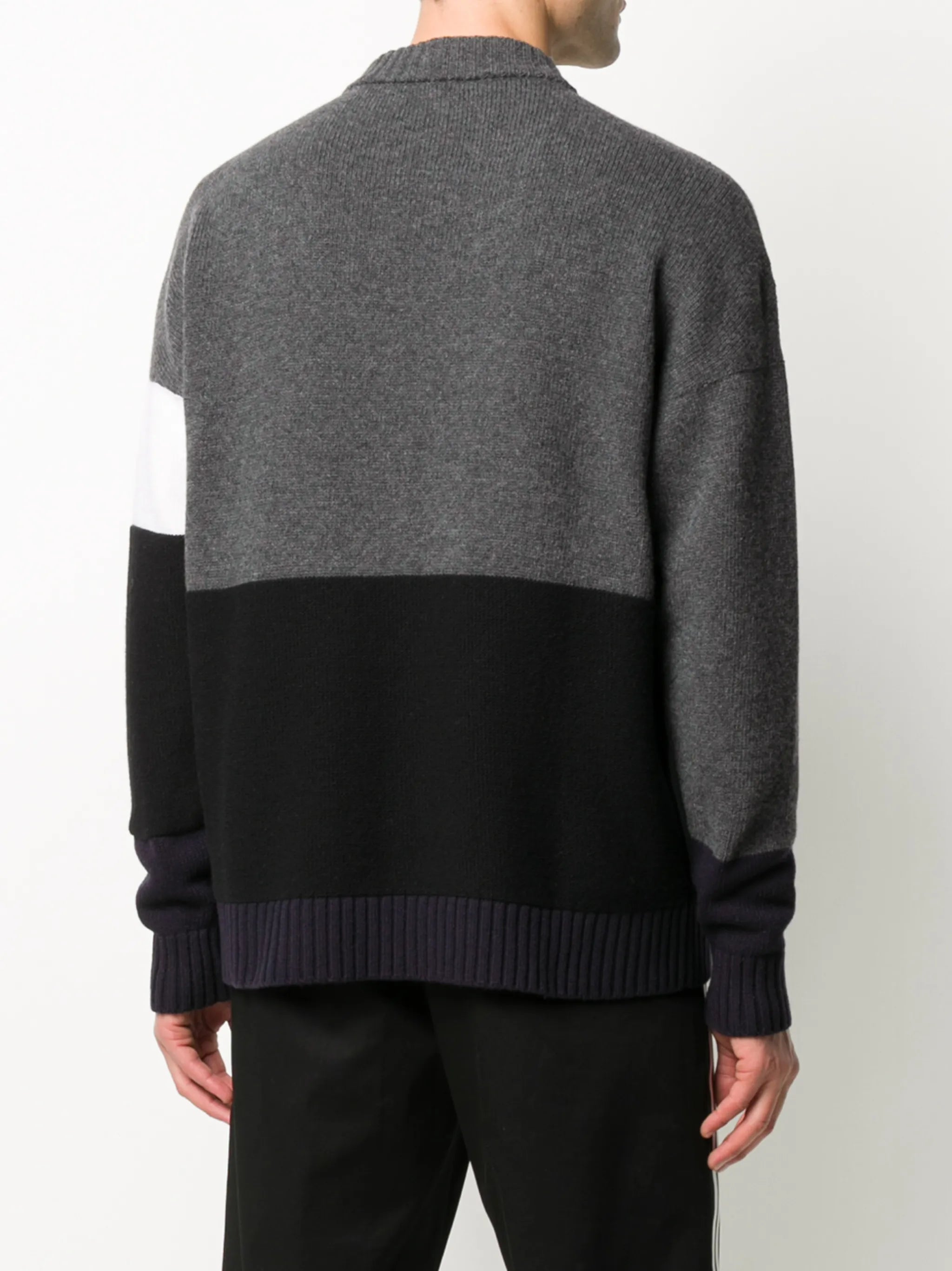 block-panel knitted jumper